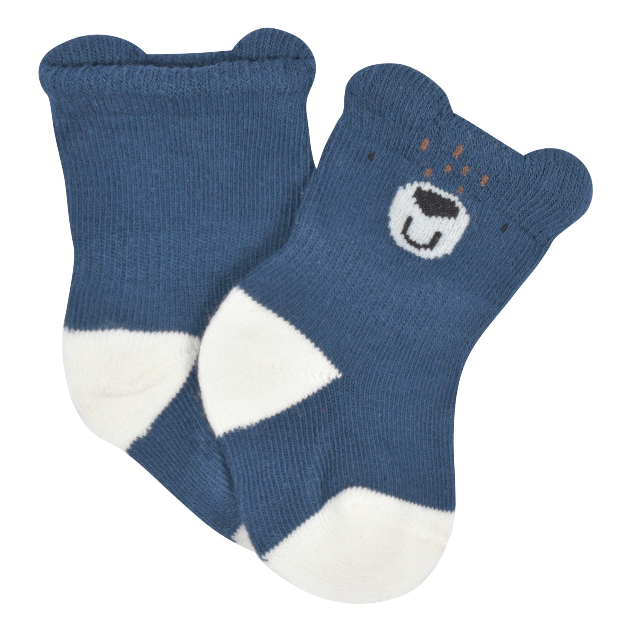 6-Pack Baby Boys Bear Wiggle Proof Socks