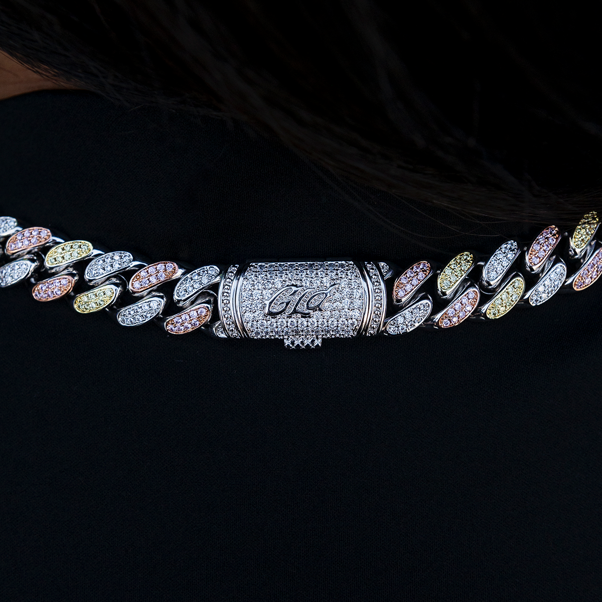 Diamond Cuban Link Chain in Yellow/Rose/White Gold- 12mm