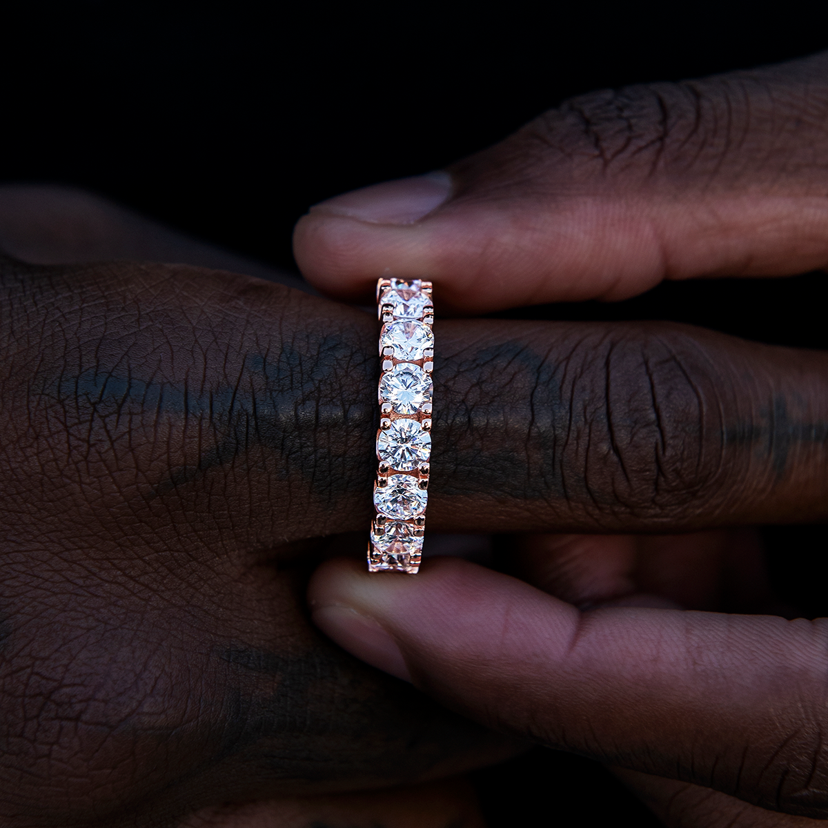 5mm Eternity Band Ring in Rose Gold Vermeil