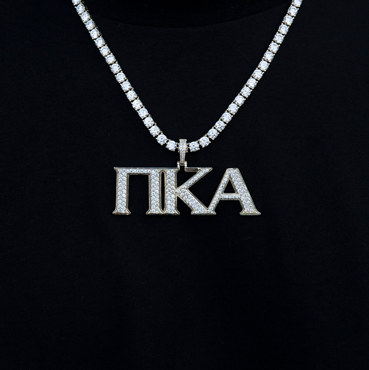 Pi Kappa Alpha Fraternity Pendant in Yellow Gold