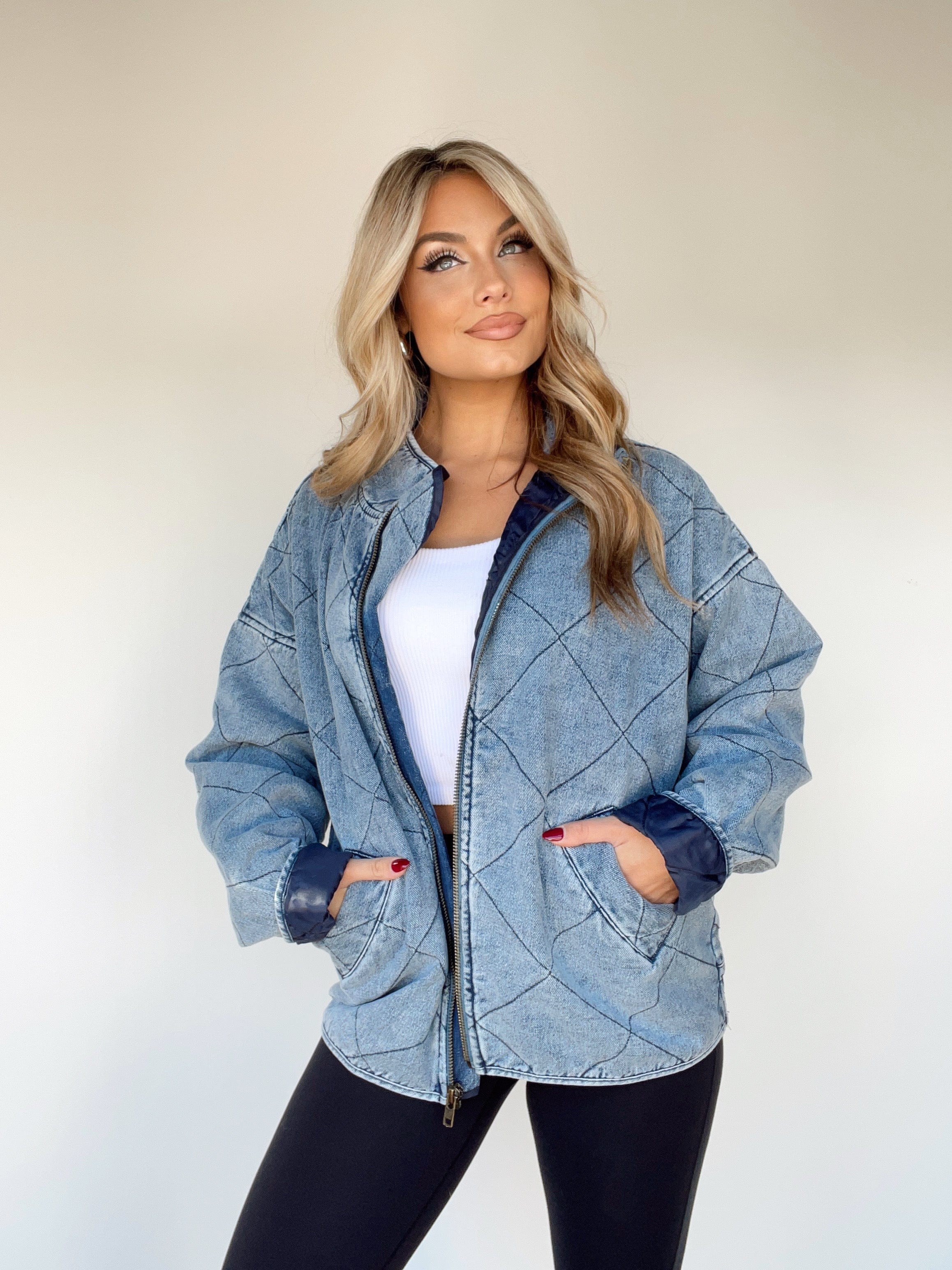 Quilted Denim Jacket