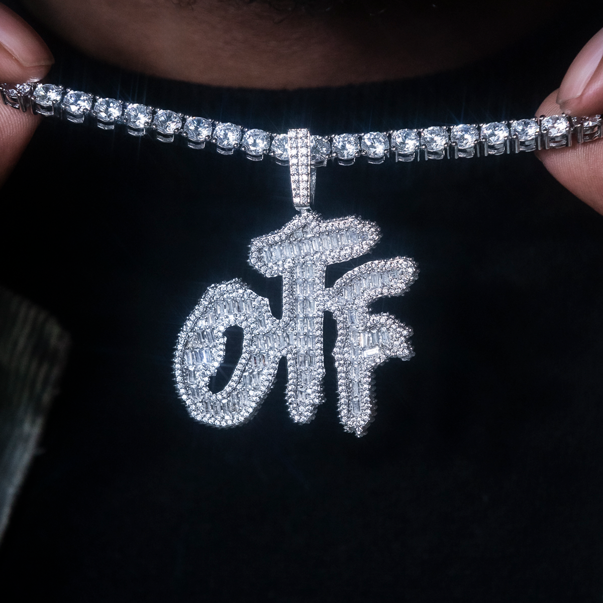 14k Solid Gold Lil Durk Original OTF Logo Pendant