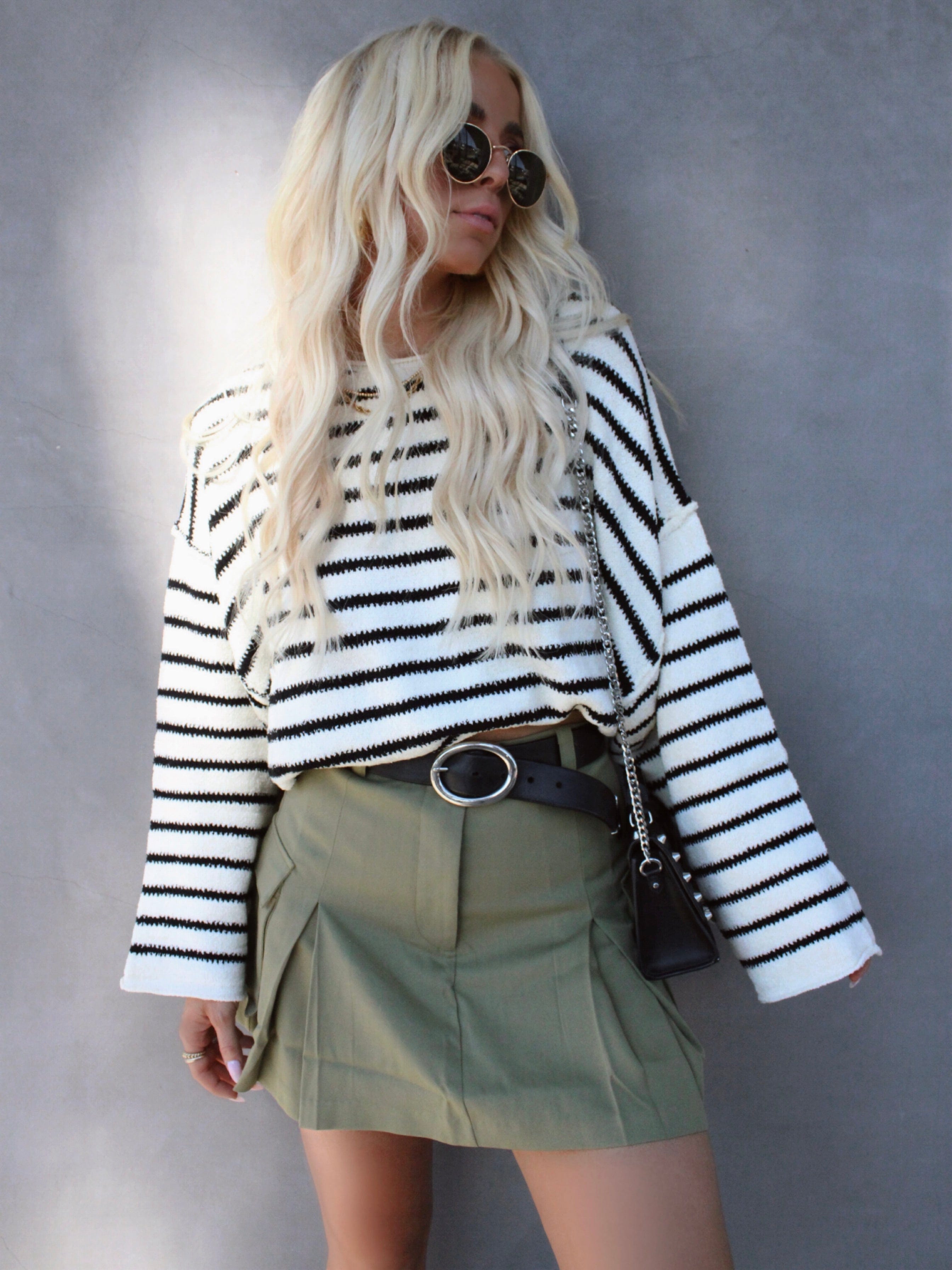 Olive Mini Utility Skirt