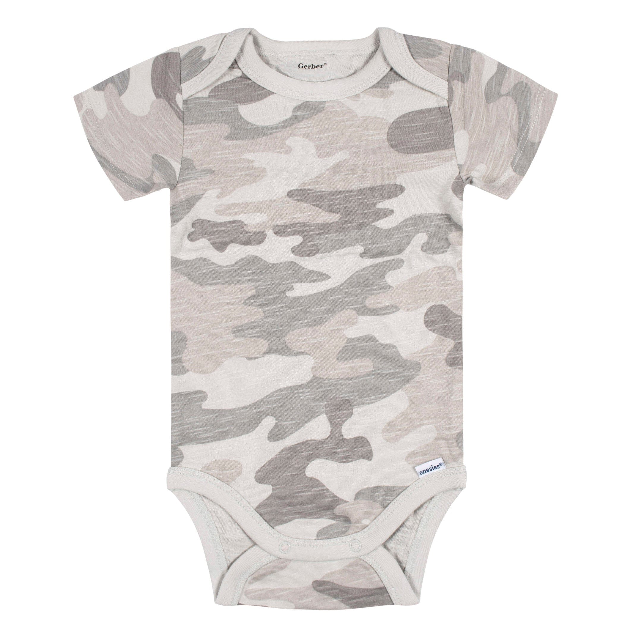 5-Pack Baby Boys Stripes & Camo Short Sleeve Onesies Bodysuits