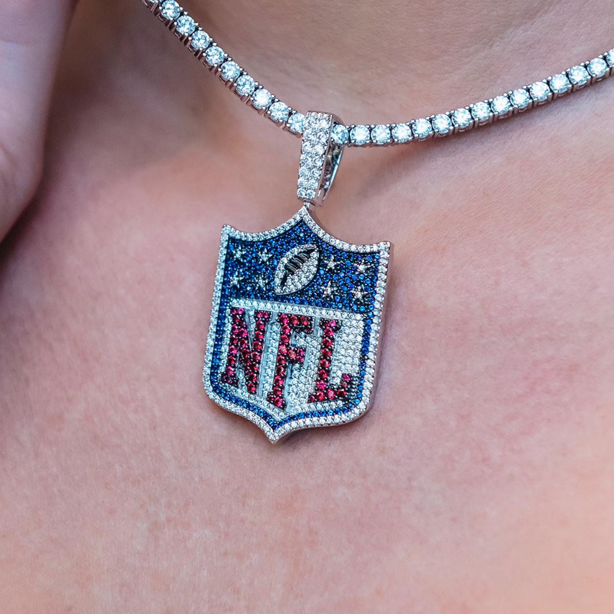 Iced NFL Logo Pendant