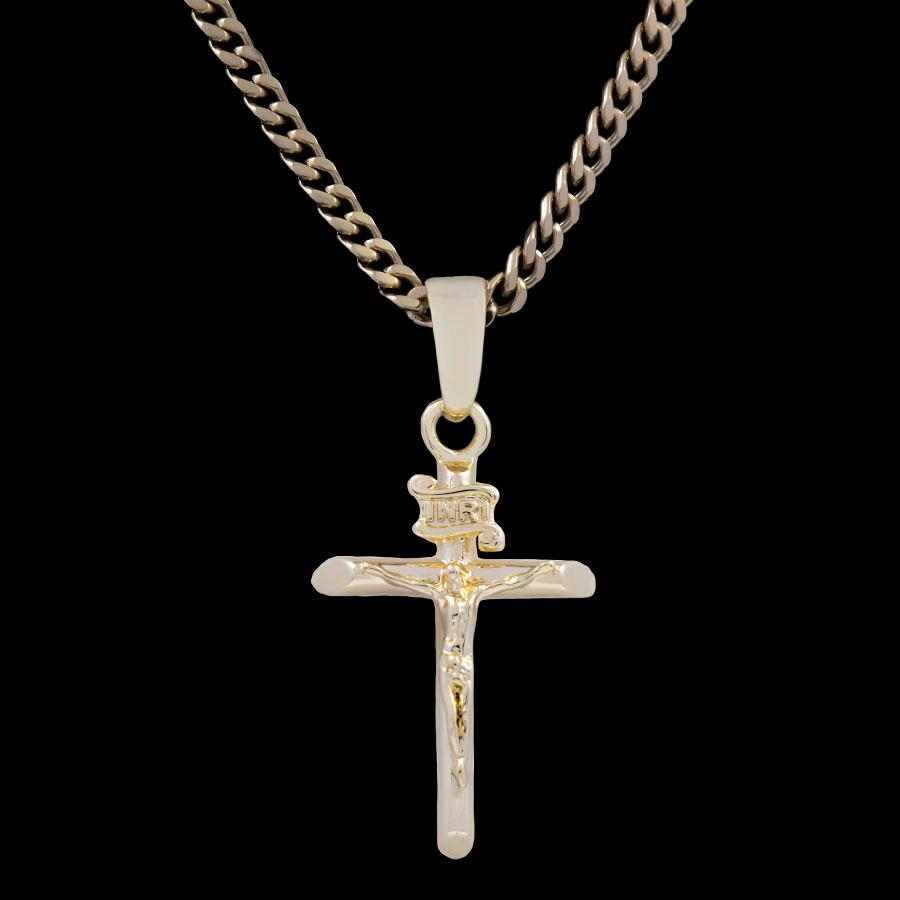 Crucifix + Cuban Chain Set