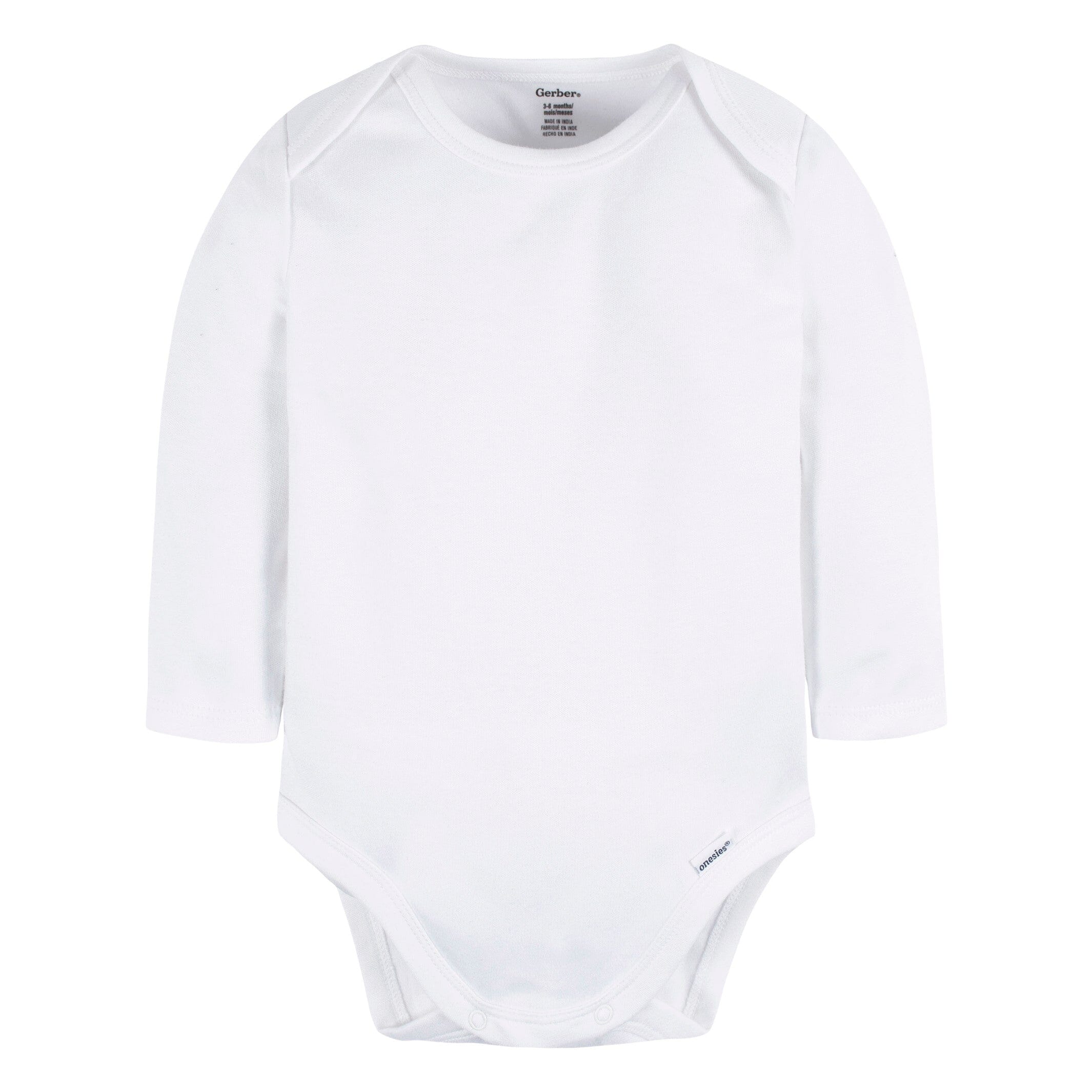 5-Pack Baby White Premium Long Sleeve Onesies Bodysuits