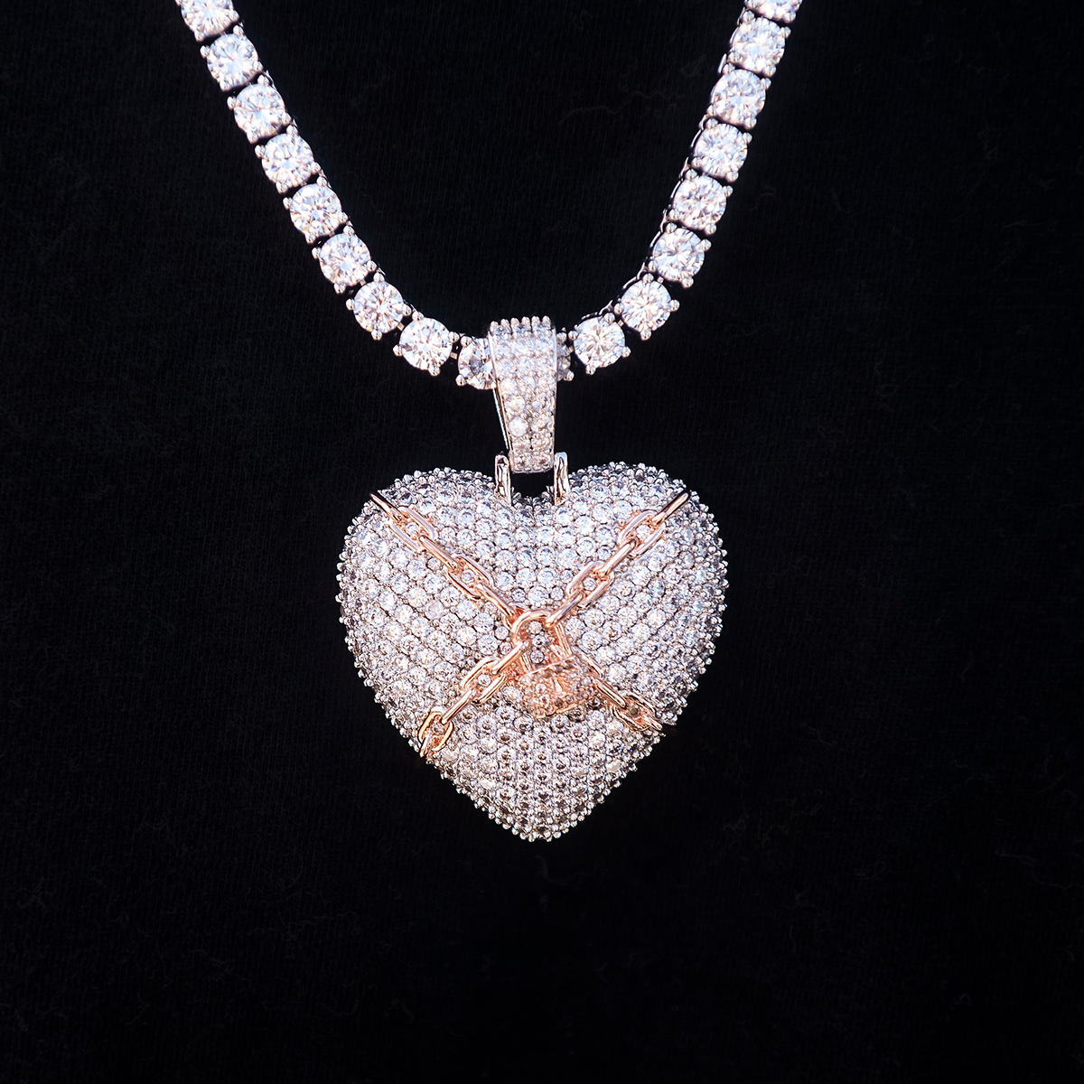 Diamond Chained Heart Pendant