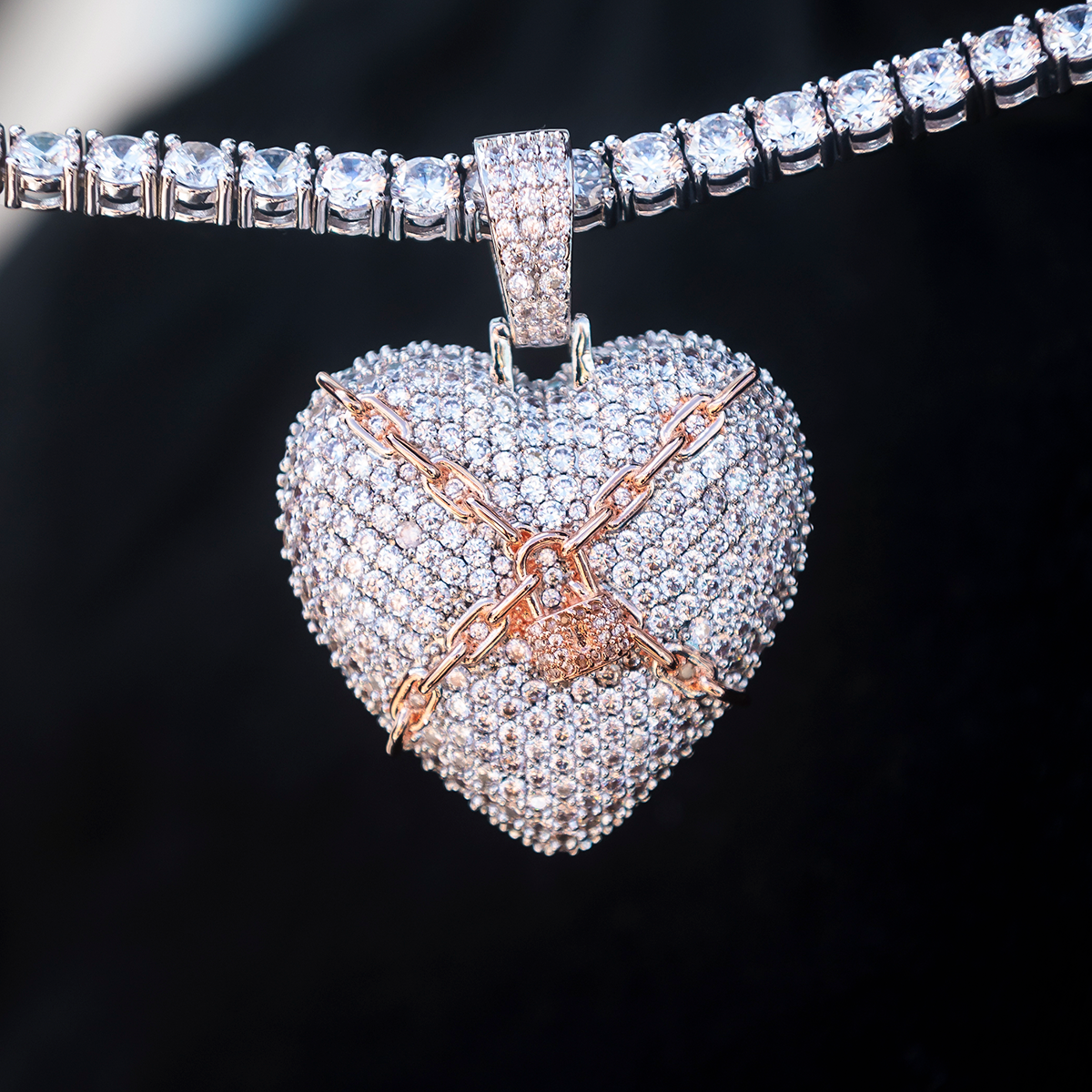 Diamond Chained Heart Pendant