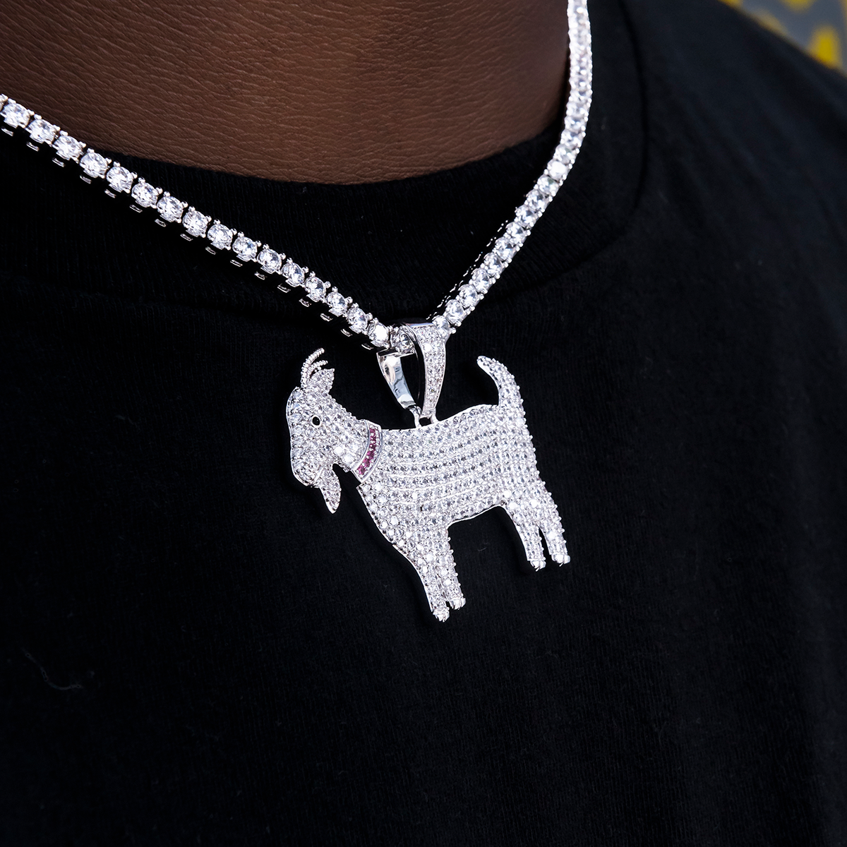 GOAT Pendant in White Gold