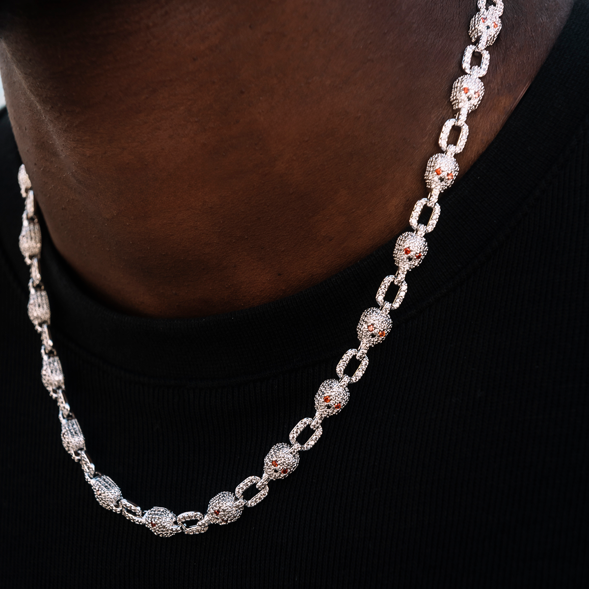 Pave Skull Chain