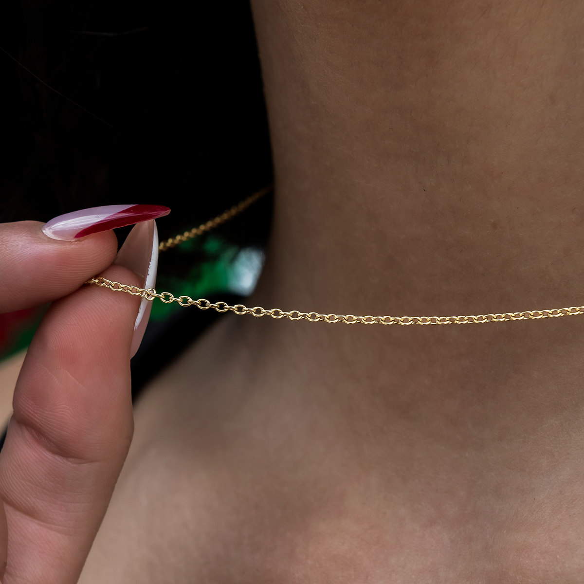 Cable Chain Necklace in Yellow Gold