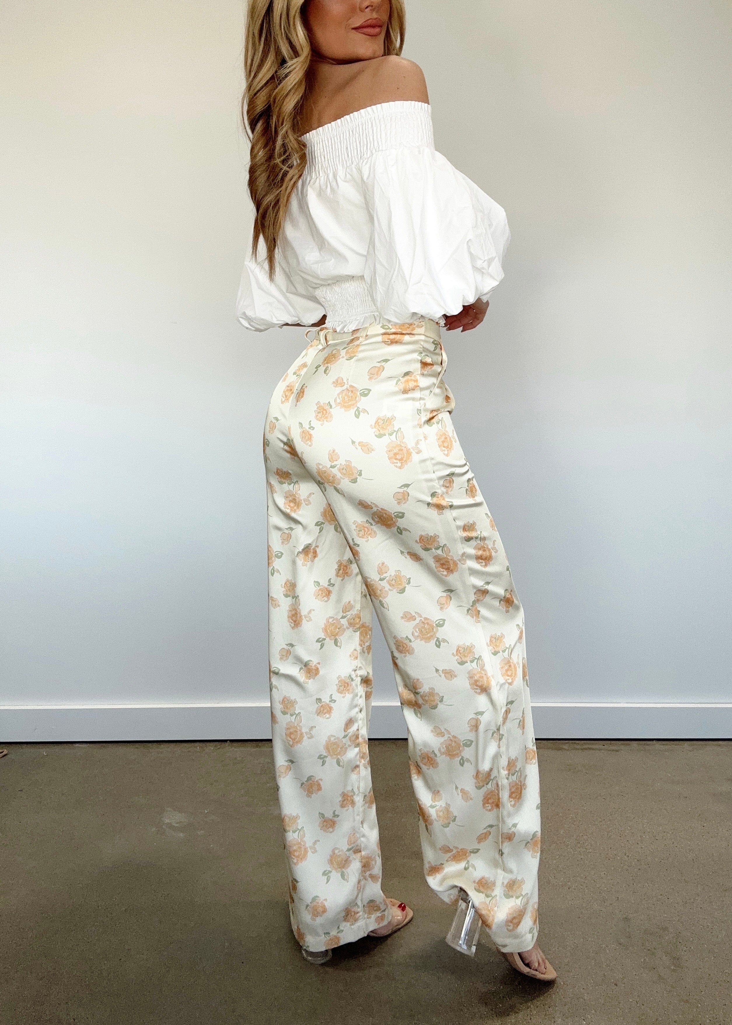 Luna Floral Satin Pants