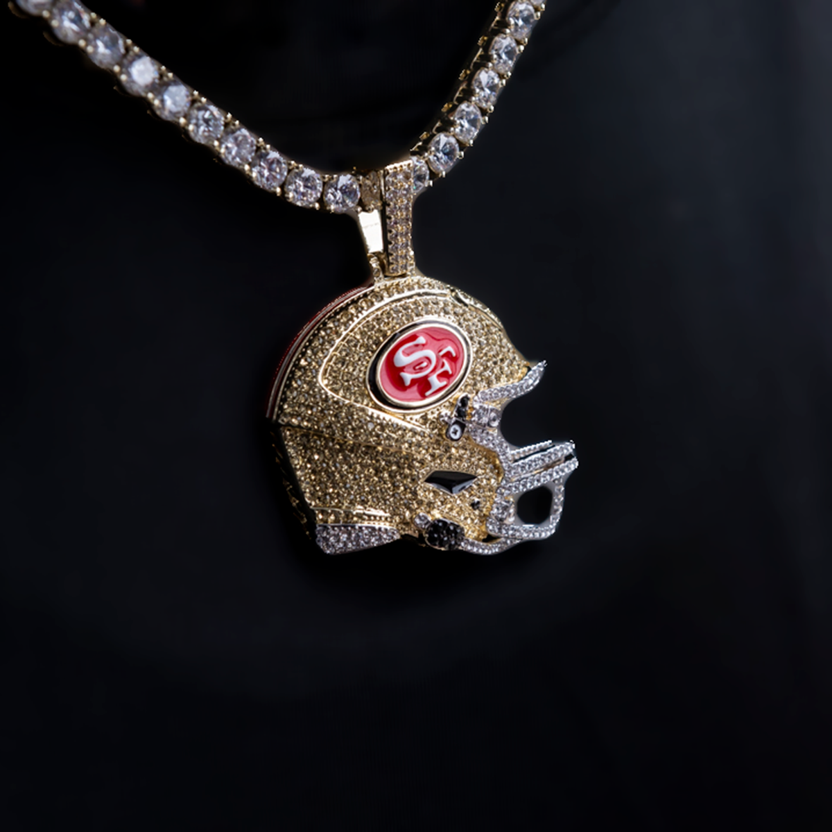 Official NFL 2025 Edition San Francisco 49ers Helmet Pendant