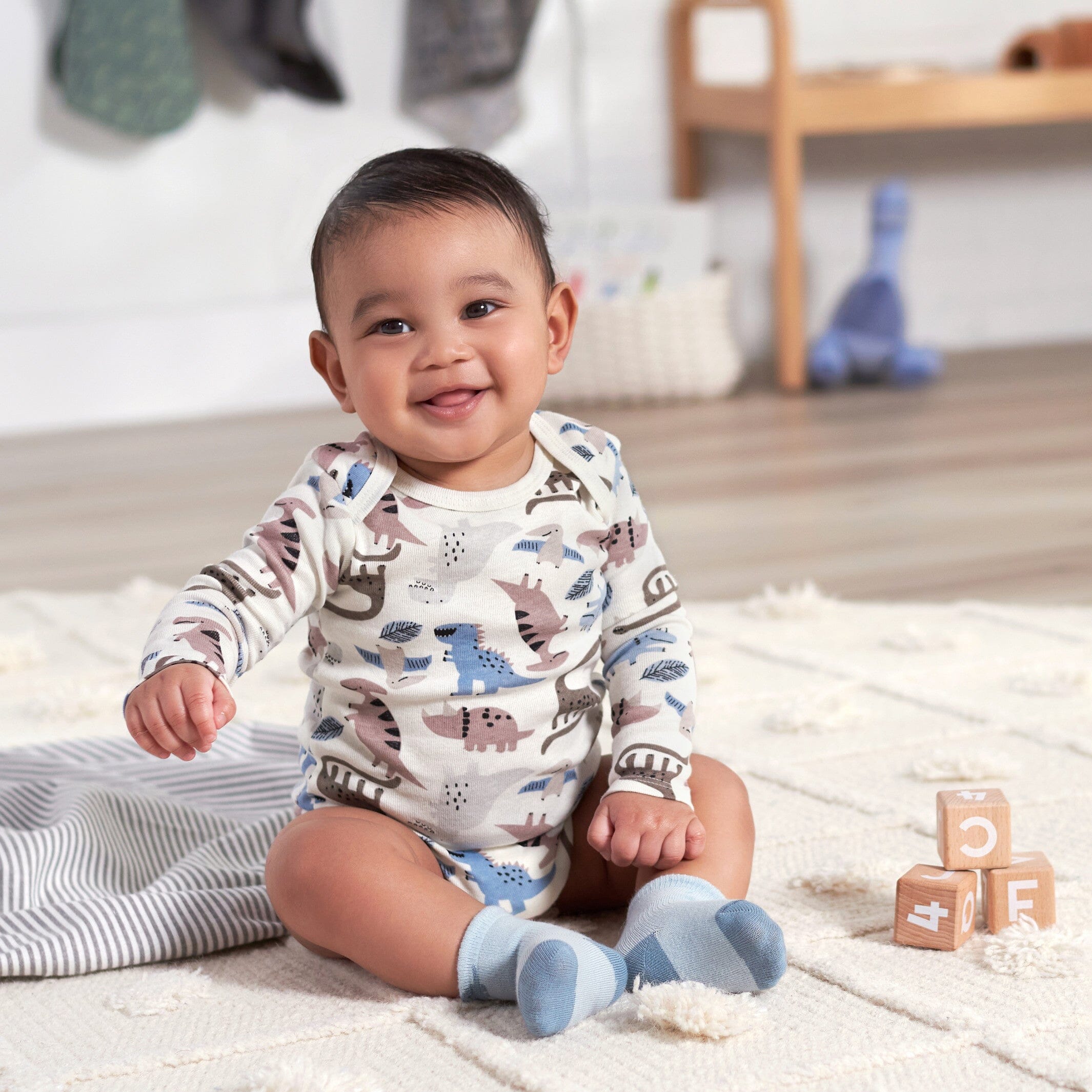 4-Pack Baby Boys Hedgehog Flannel Blankets