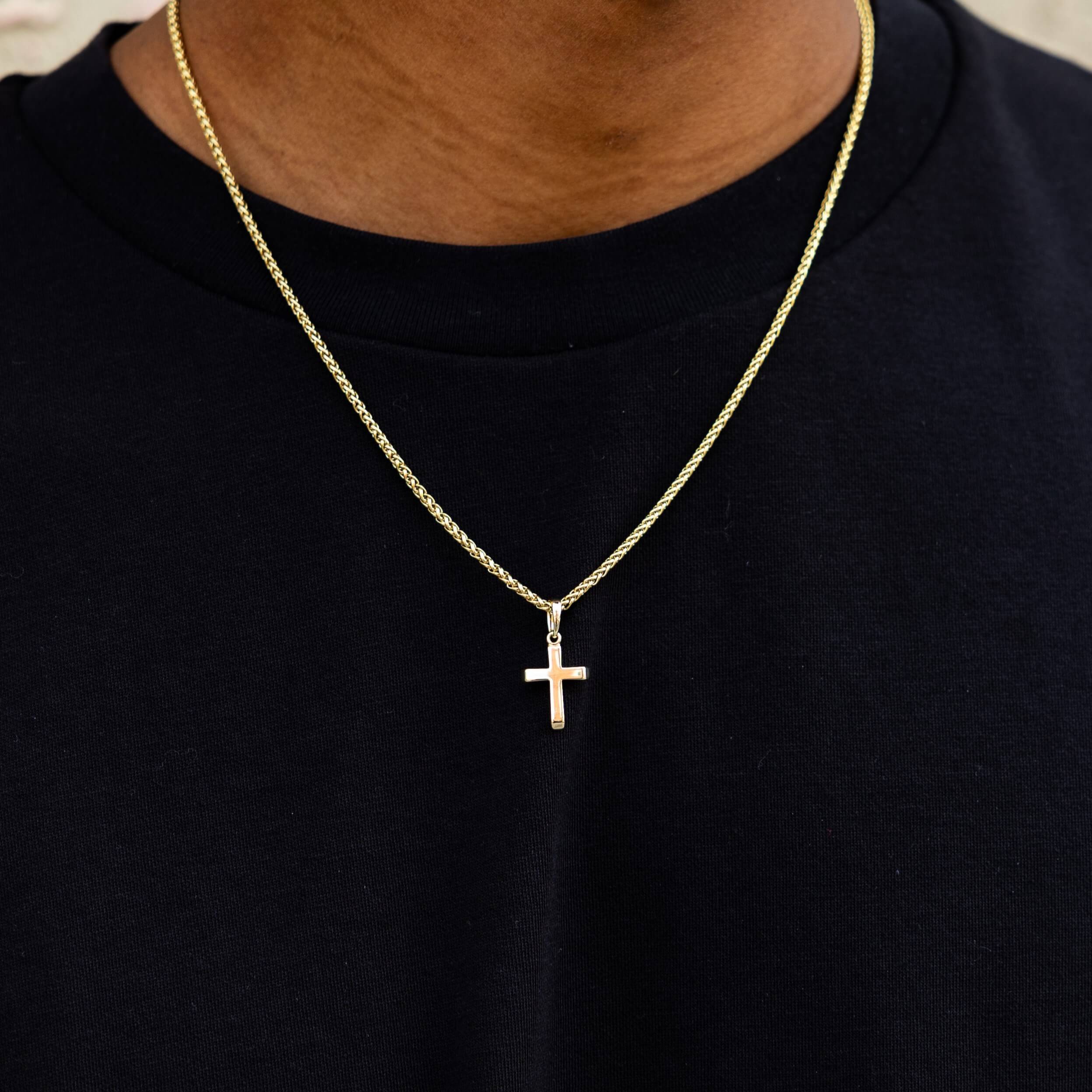 Micro Simple Cross + Palm Chain Set