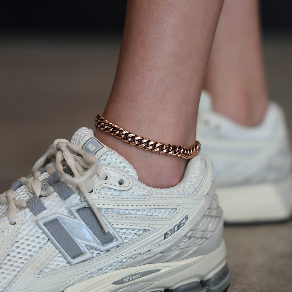 Miami Cuban Anklet in Rose Gold- 8mm