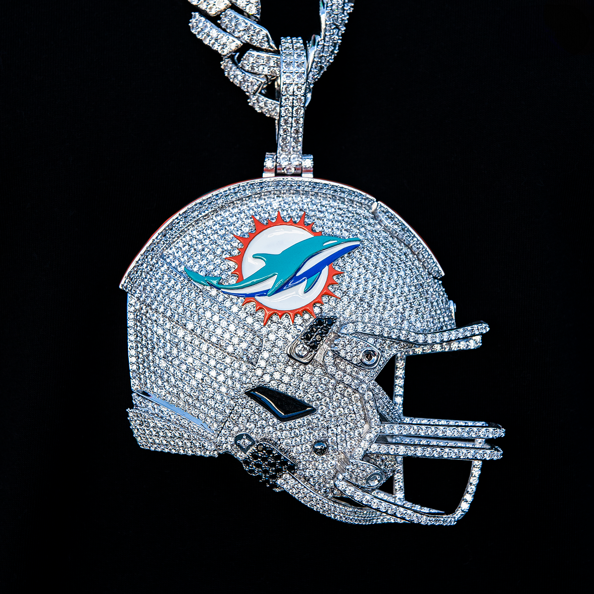 Giant Miami Dolphins Official NFL Helmet Pendant