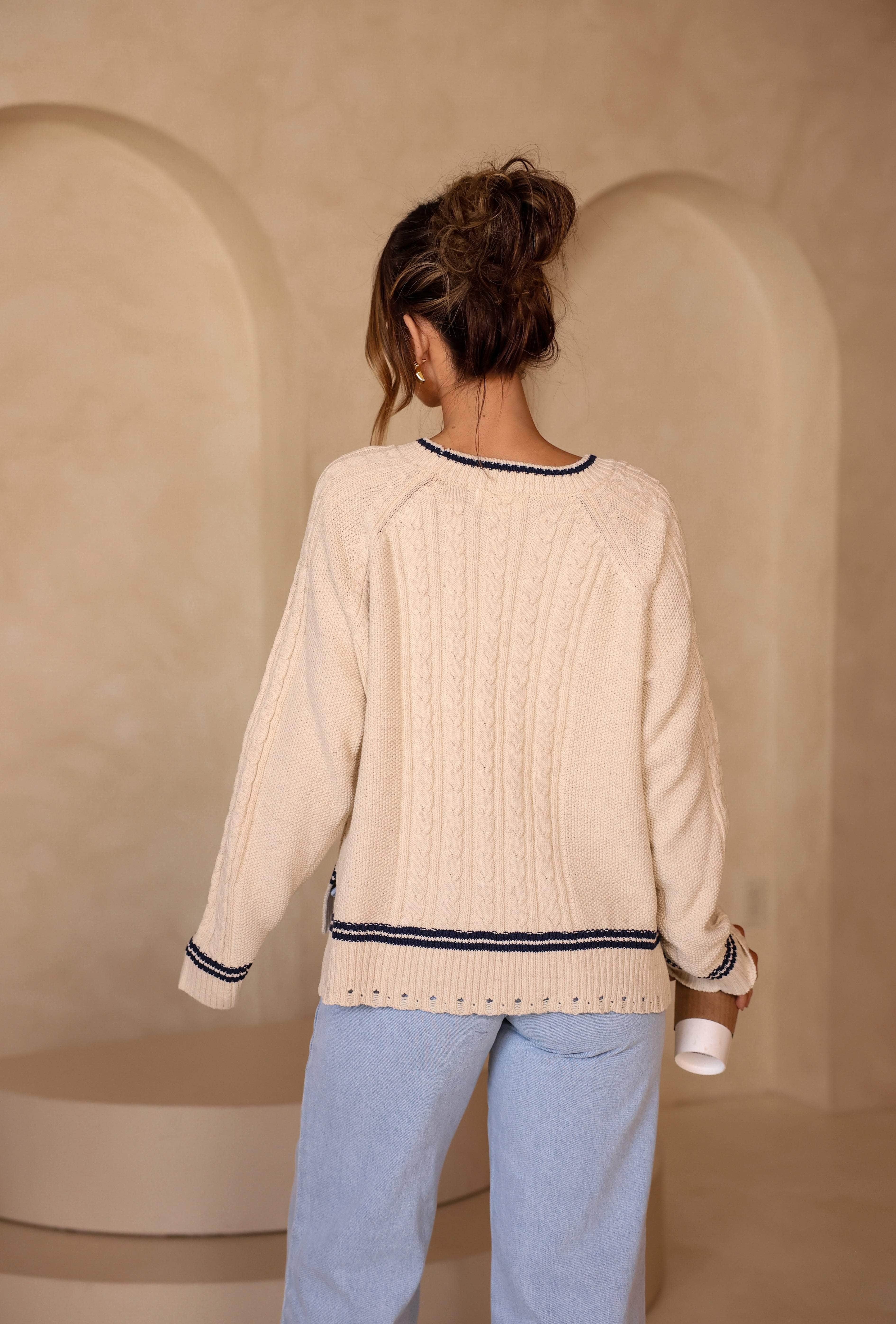 Cable Knit Casual Sweater