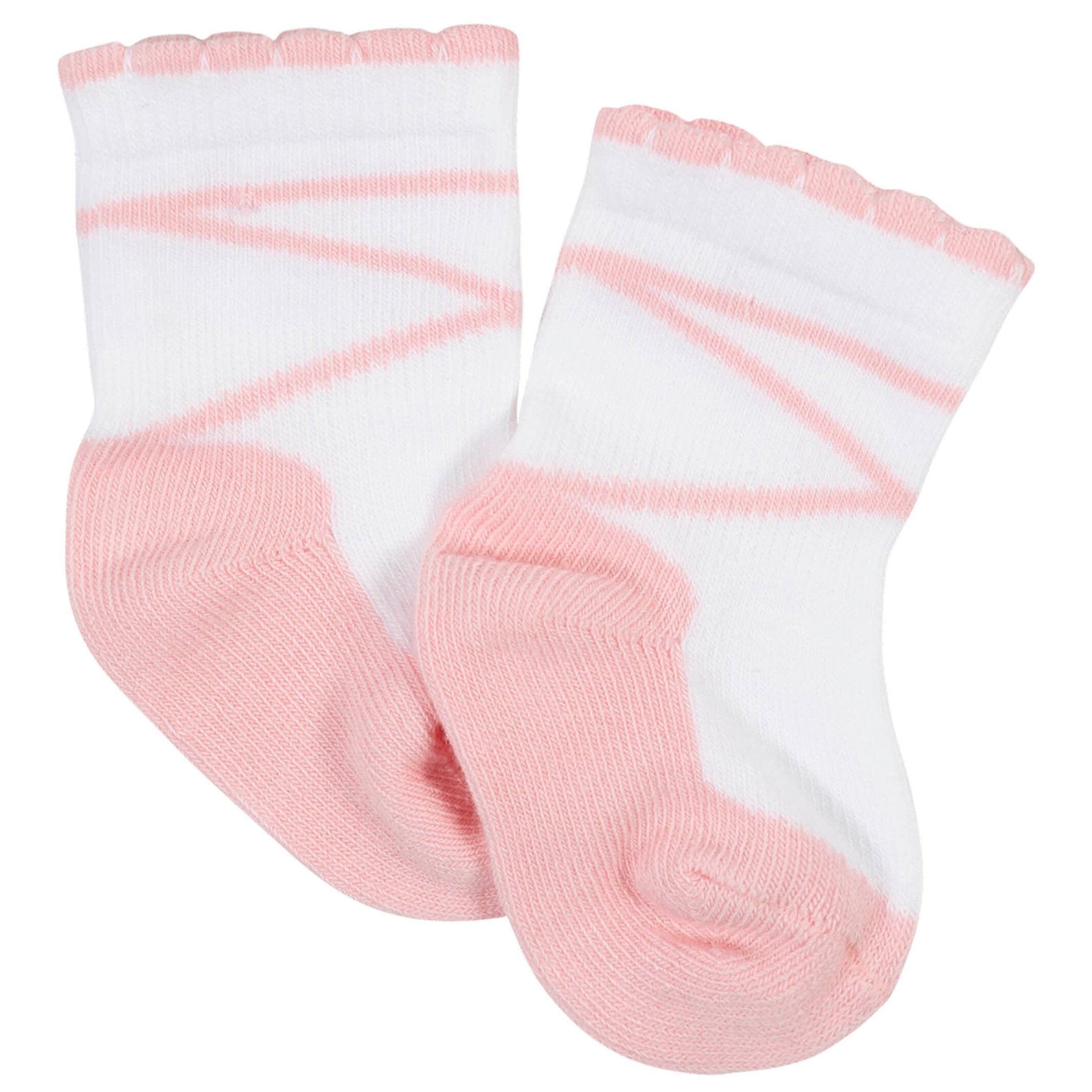 12-Pack Baby Girls Love, Floral, & Fairy Tale Wiggle-Proof Socks