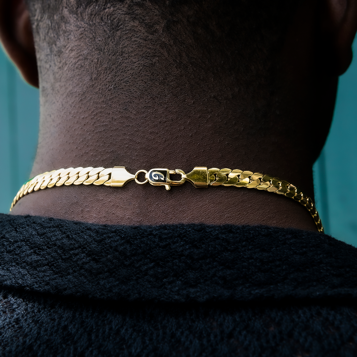 South Beach Cuban Chain in Yellow Gold- 8mm