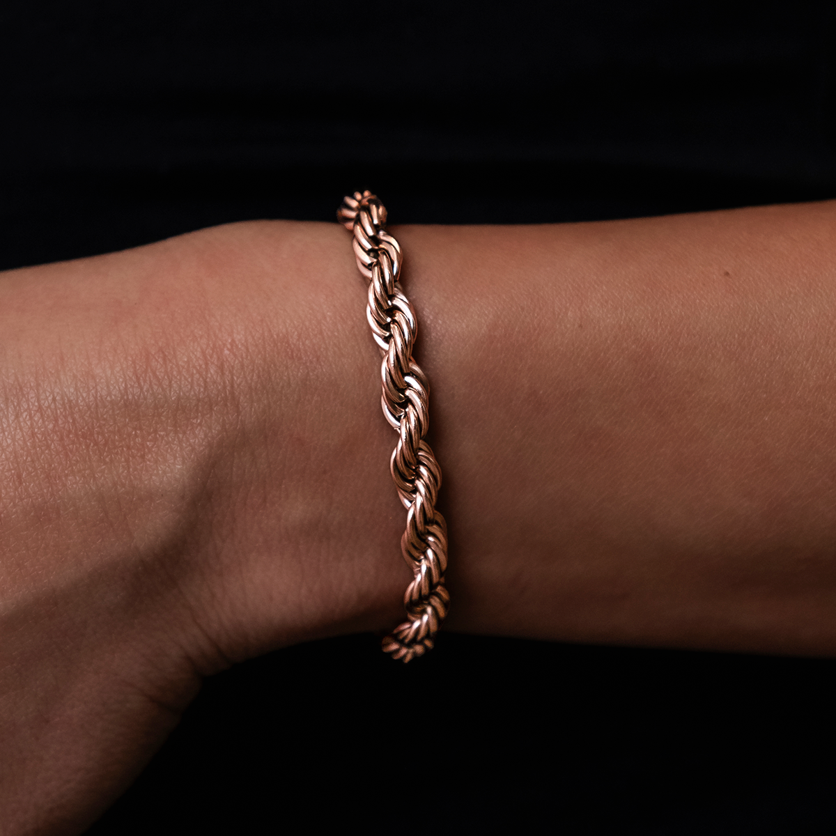 Rope Bracelet in Rose Gold- 6mm