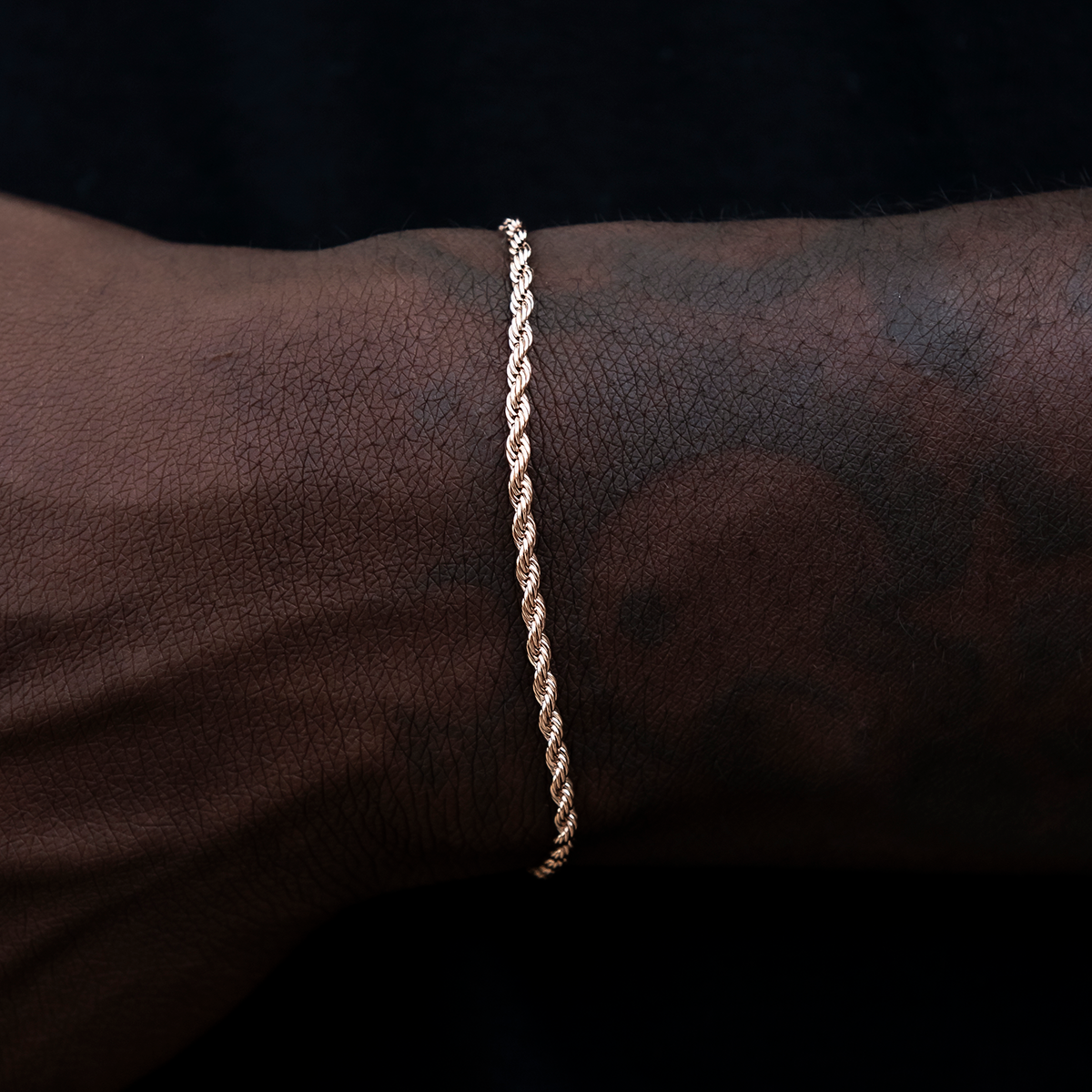 Rope Bracelet in Rose Gold- 2mm