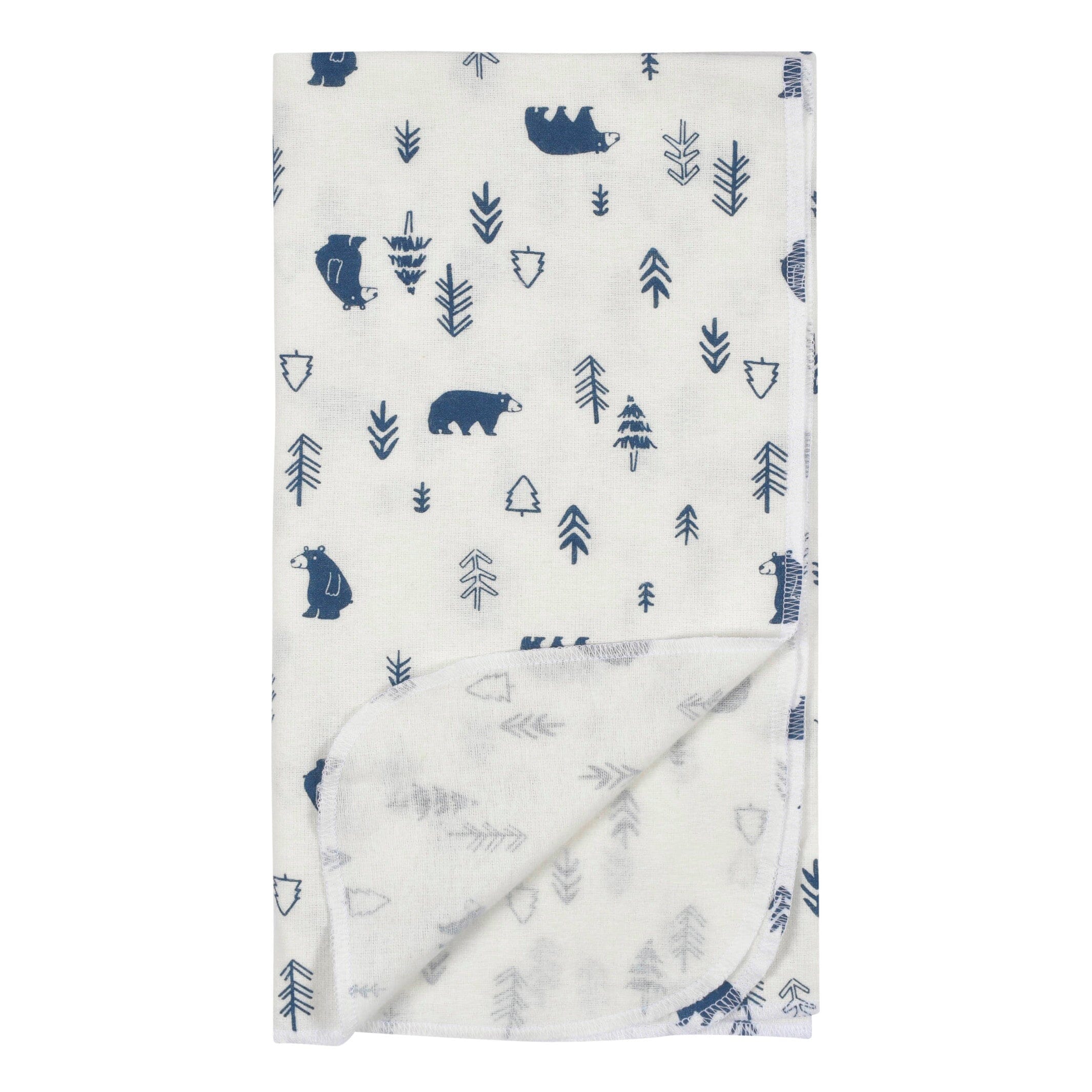 4-Pack Baby Boys Bear Flannel Blankets