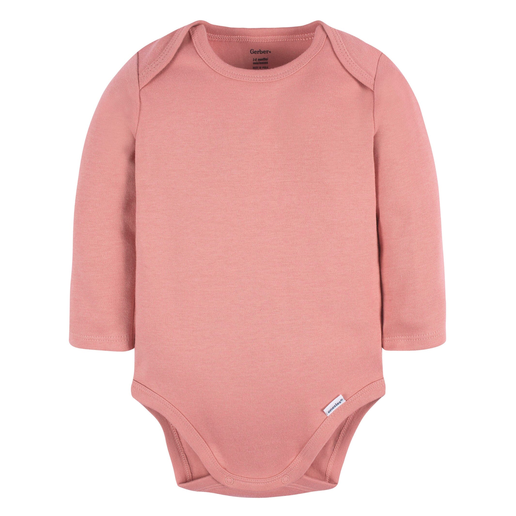 5-Pack Baby Mauve Pink Premium Long Sleeve Onesies Bodysuits