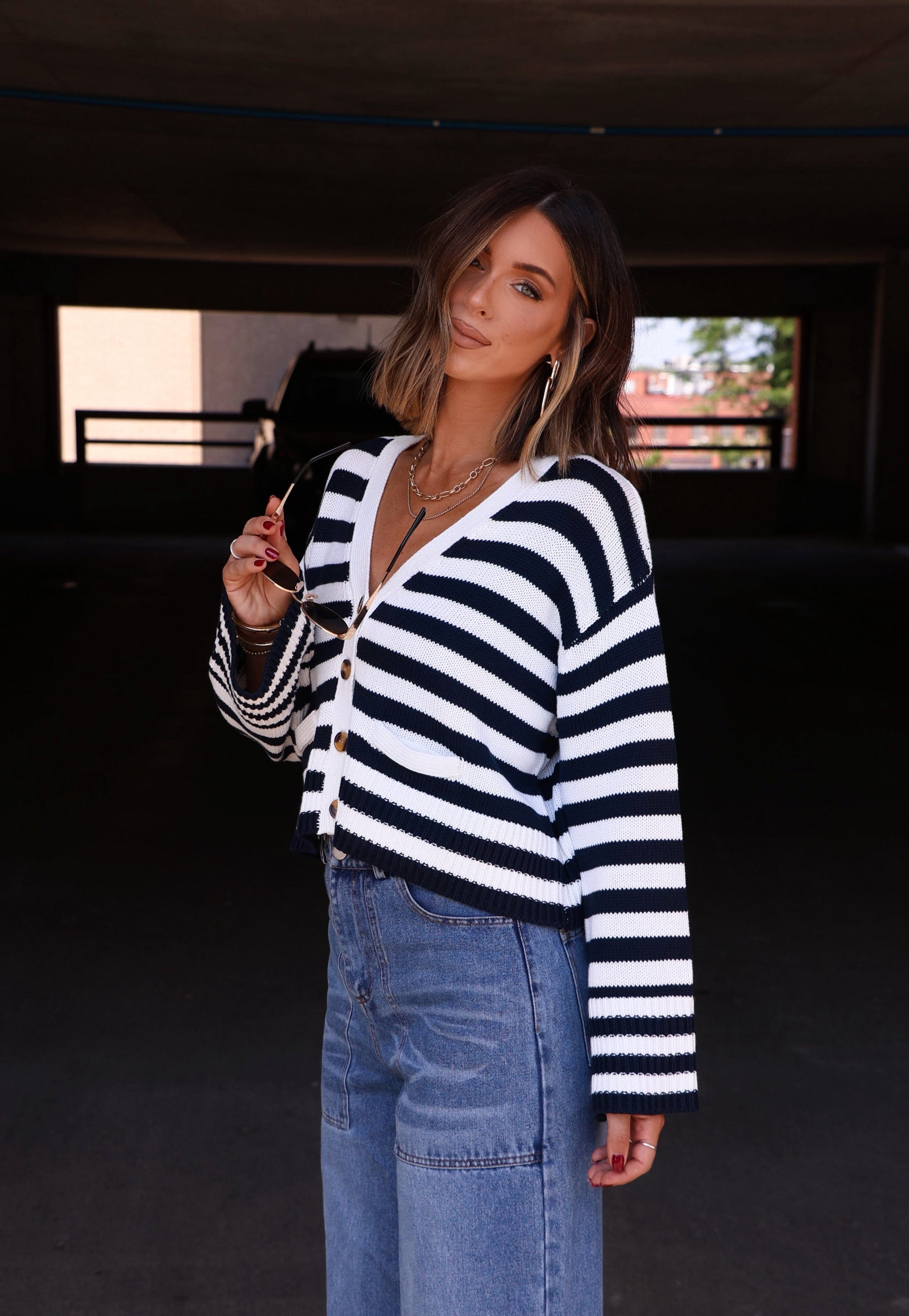 Newport Striped Cardigan