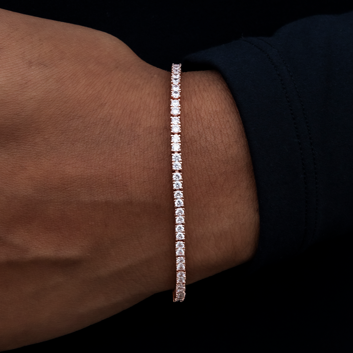 Diamond Tennis Bracelet in Rose Gold- 2mm