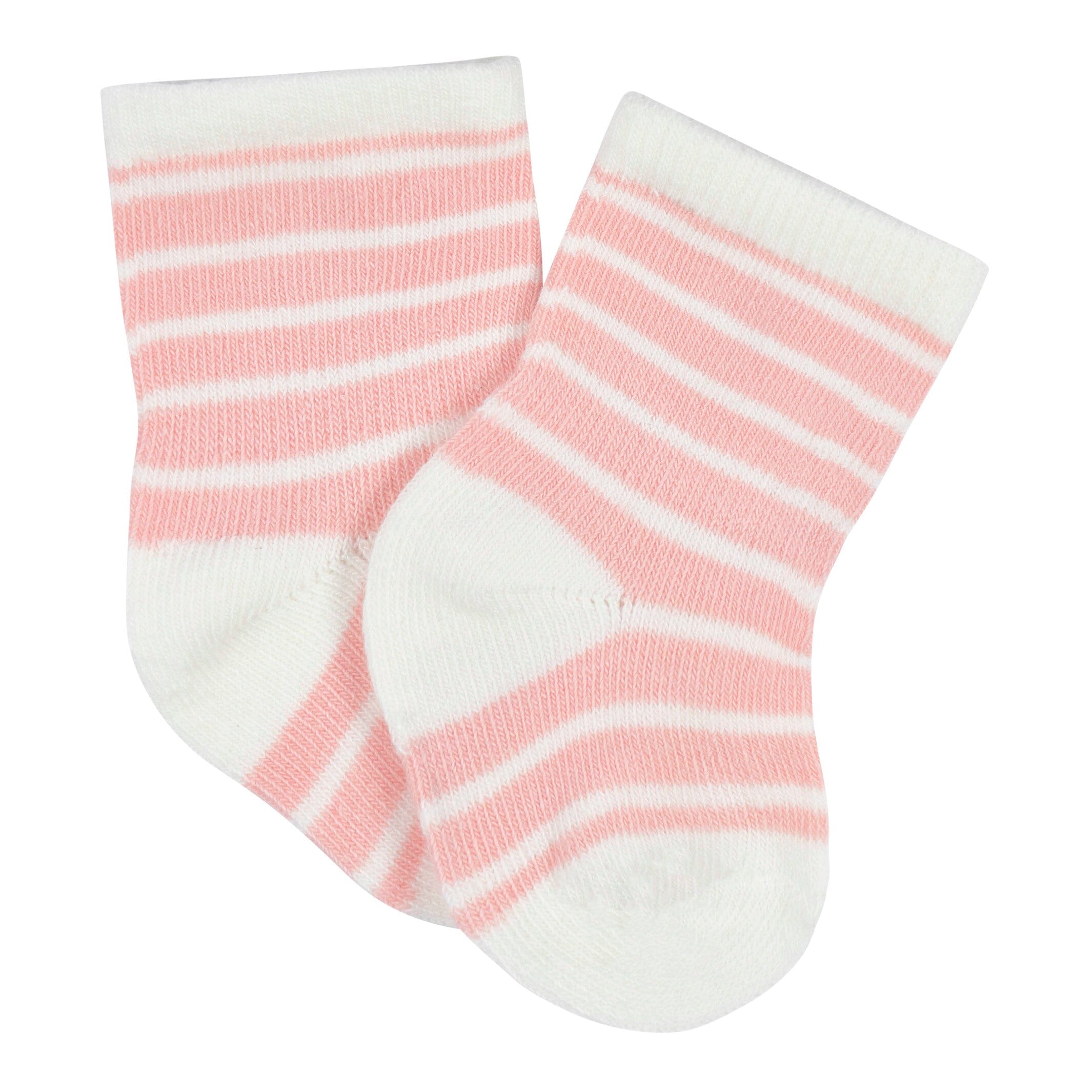 6-Pack Baby Girls Fox Wiggle Proof Socks