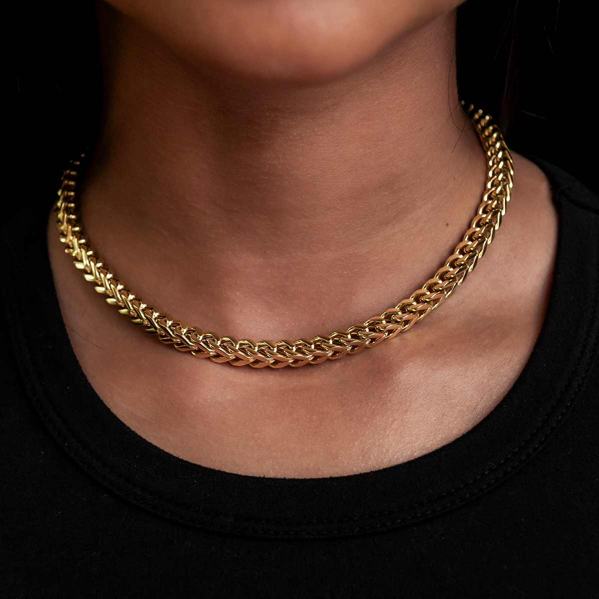 Franco Necklace in Yellow Gold- 6mm