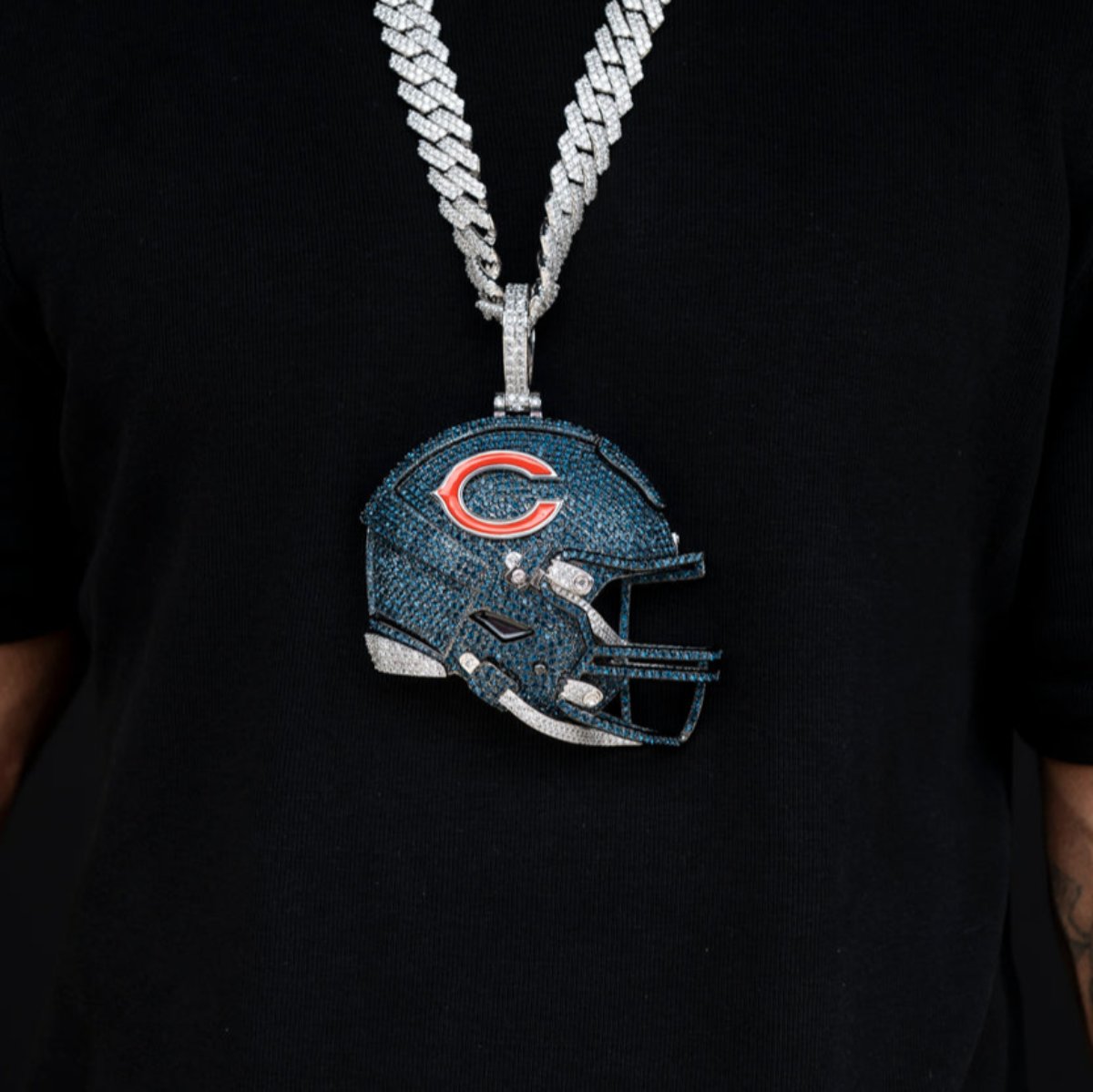 Giant Chicago Bears Official NFL Helmet Pendant