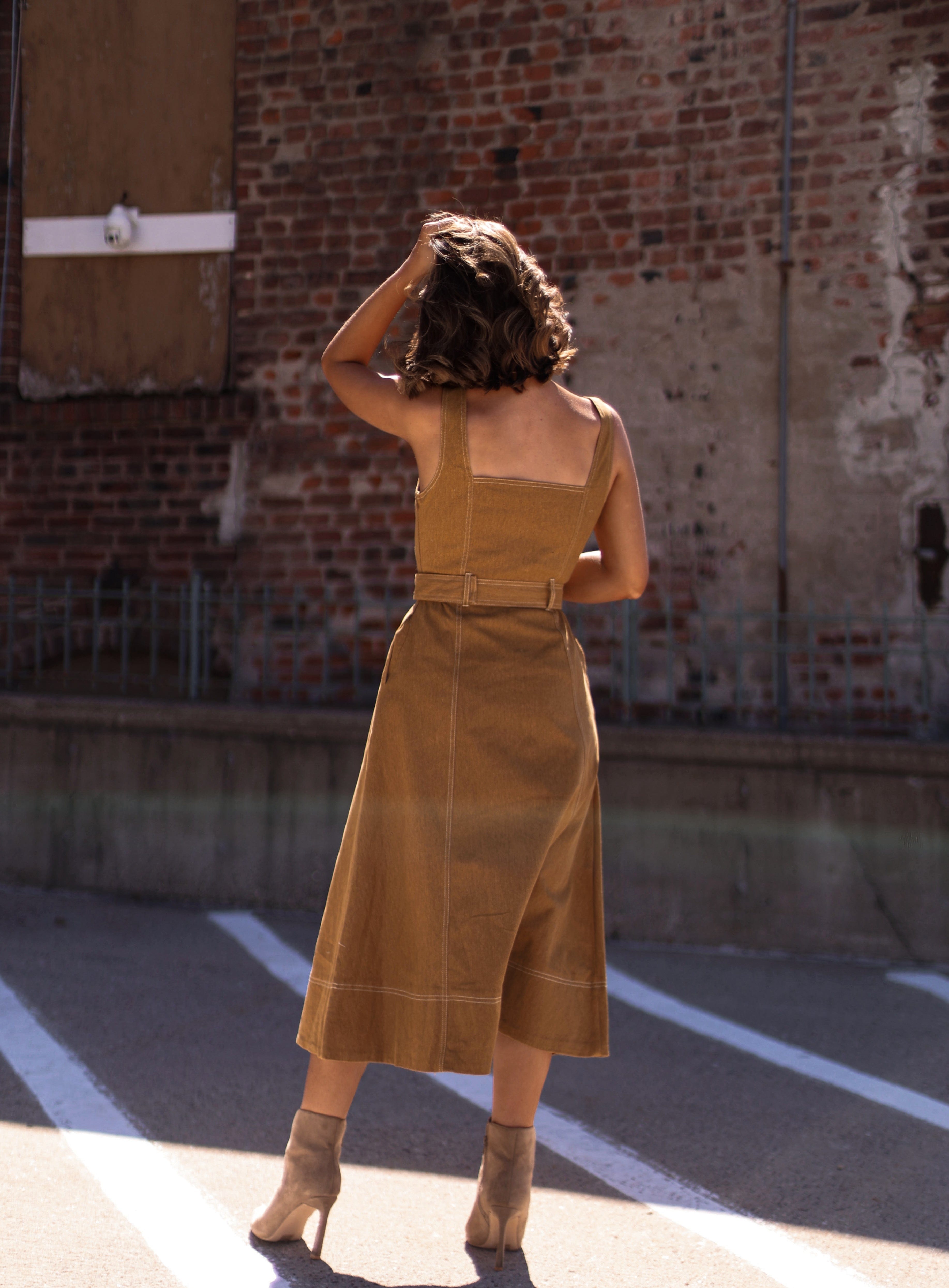 Amber Leaves Midi Dress