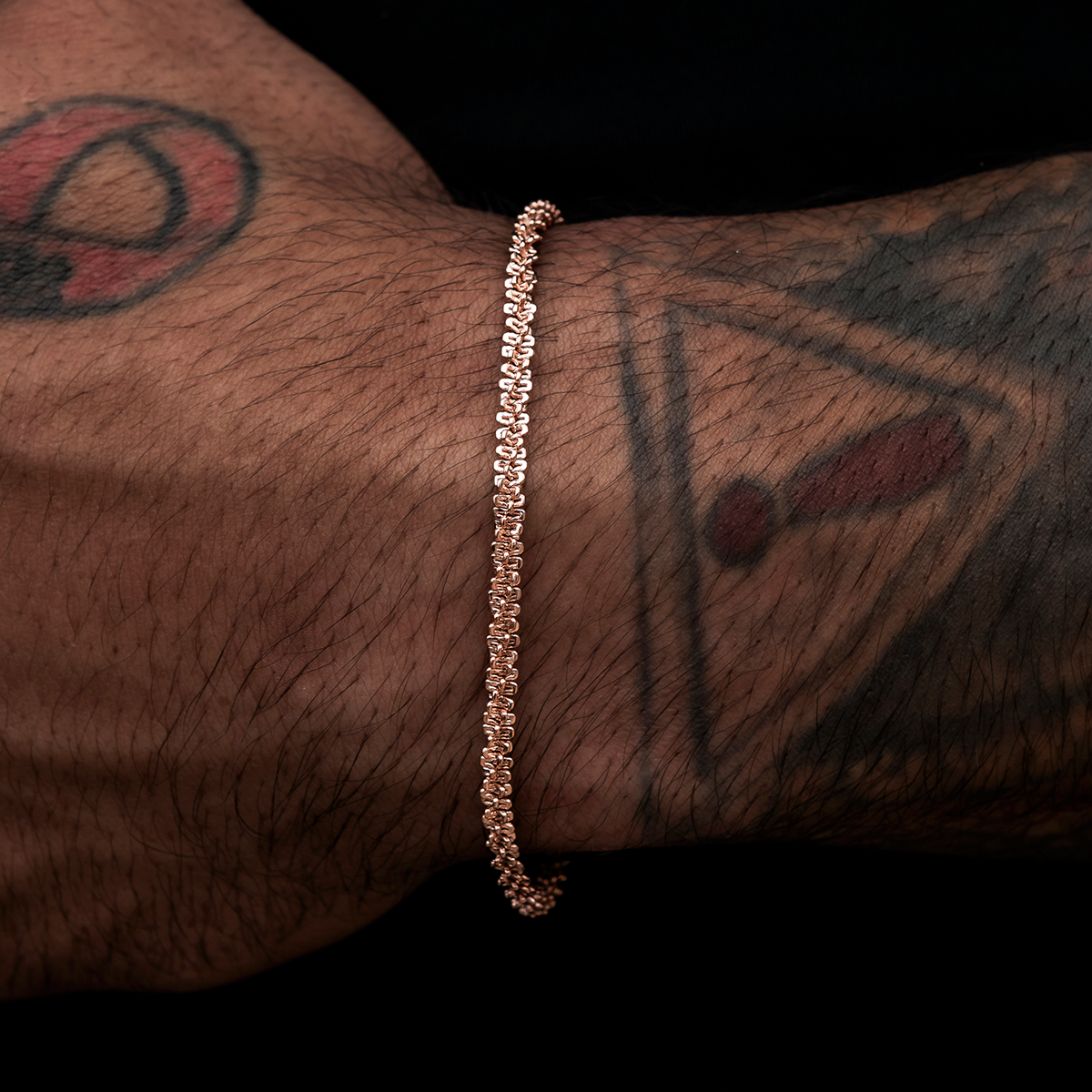 Popcorn Bracelet in Rose Gold- 4mm