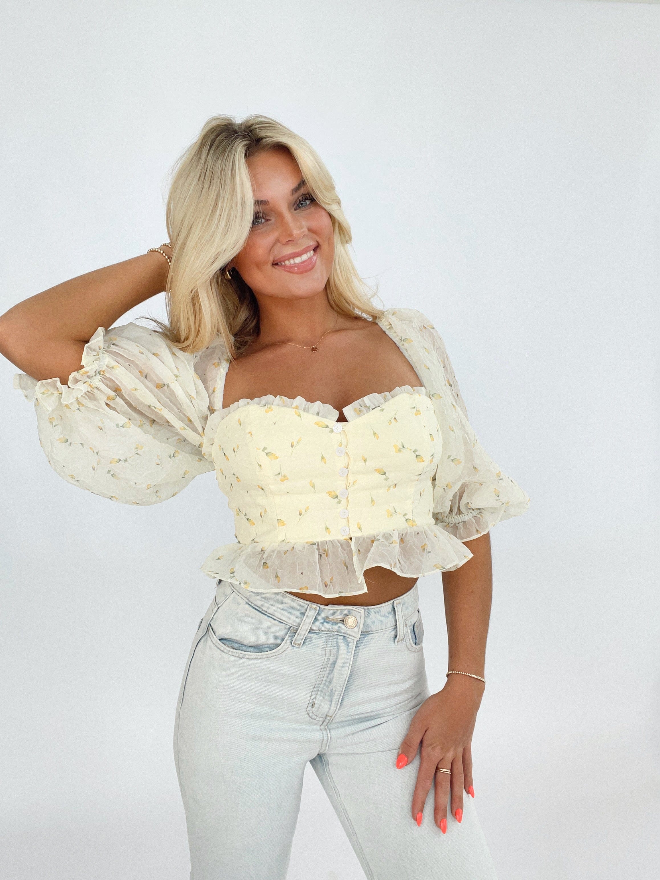 Sunny Sunshine Floral Top