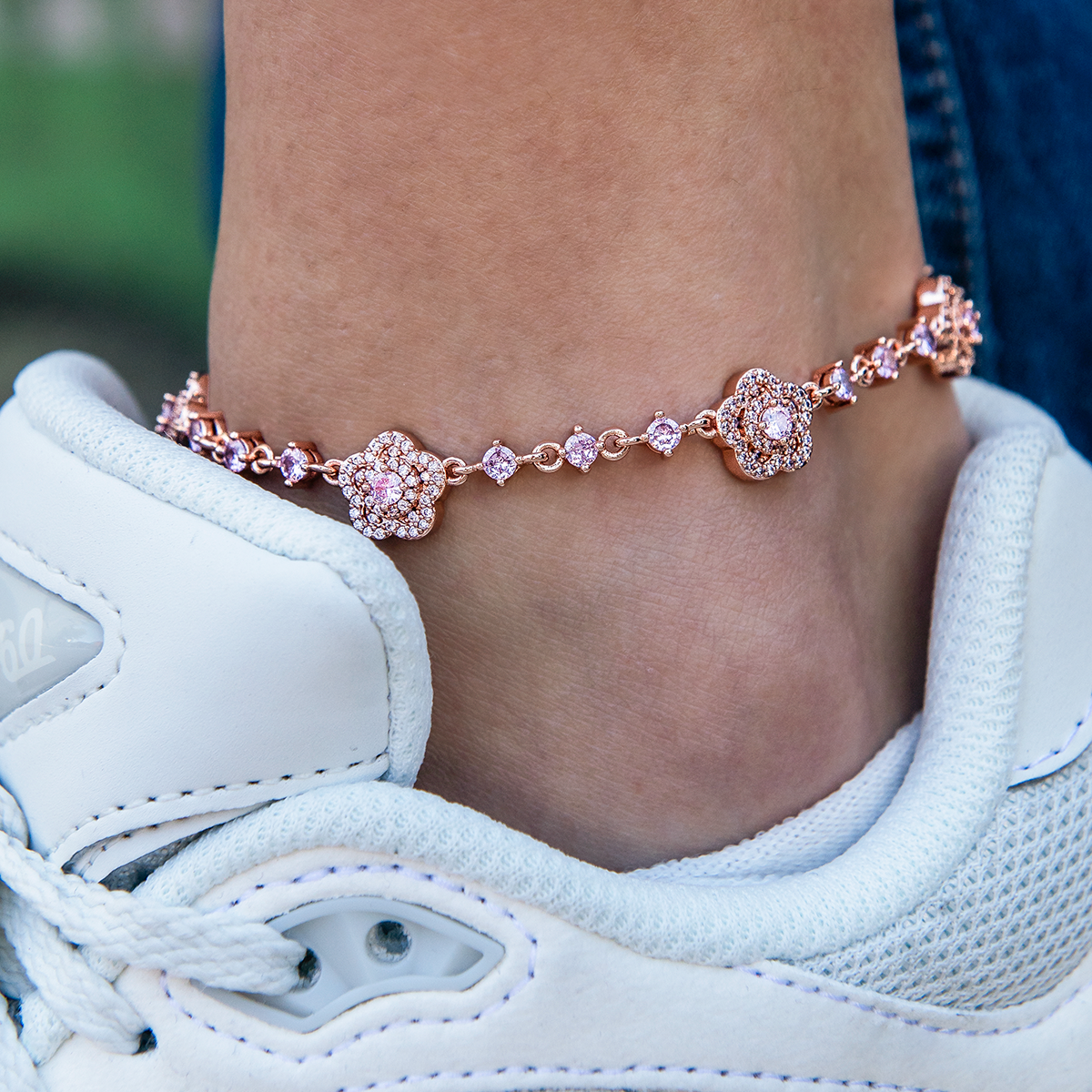 Daisy Anklet in Rose Gold