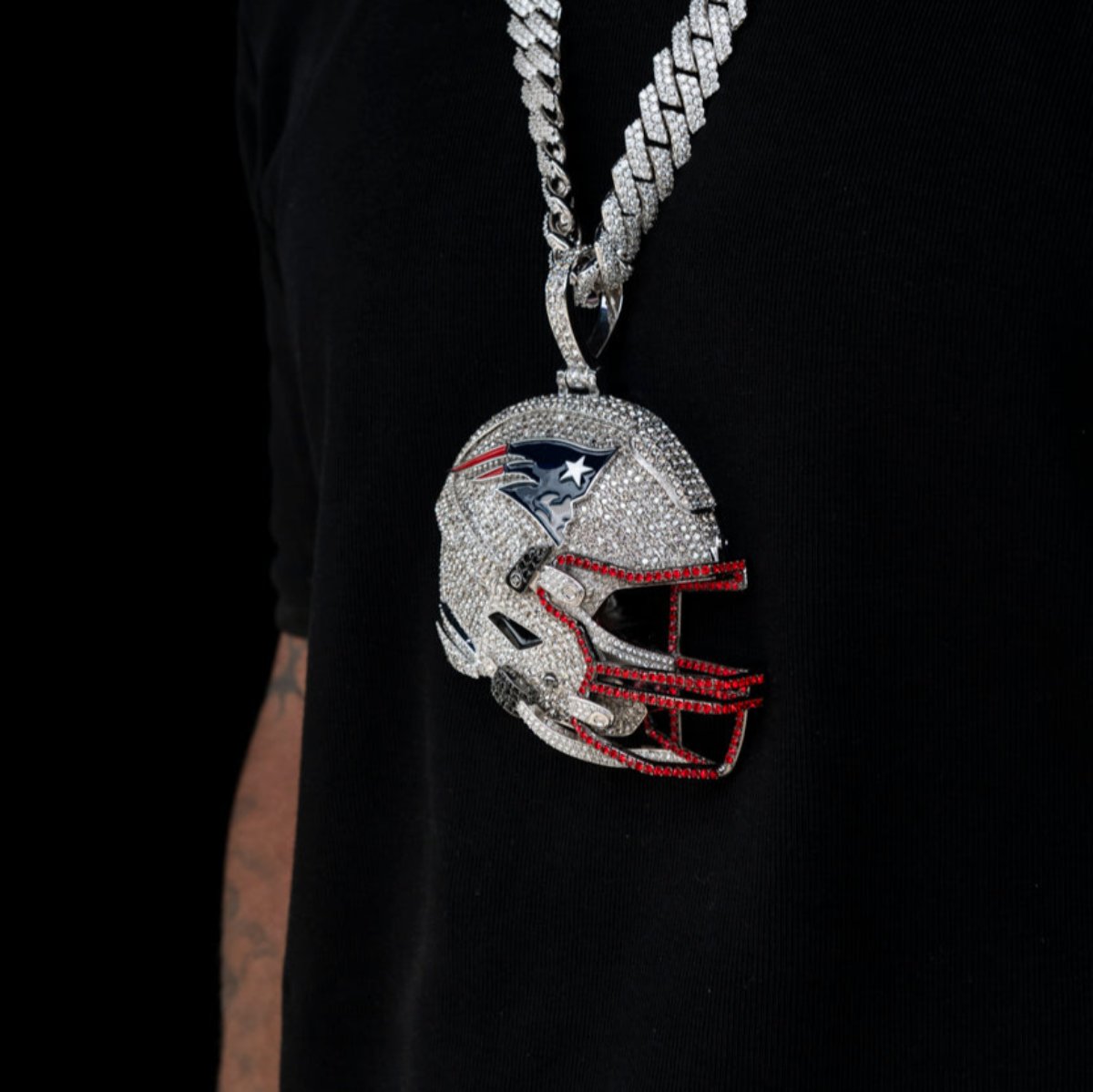 Giant New England Patriots Official NFL Helmet Pendant