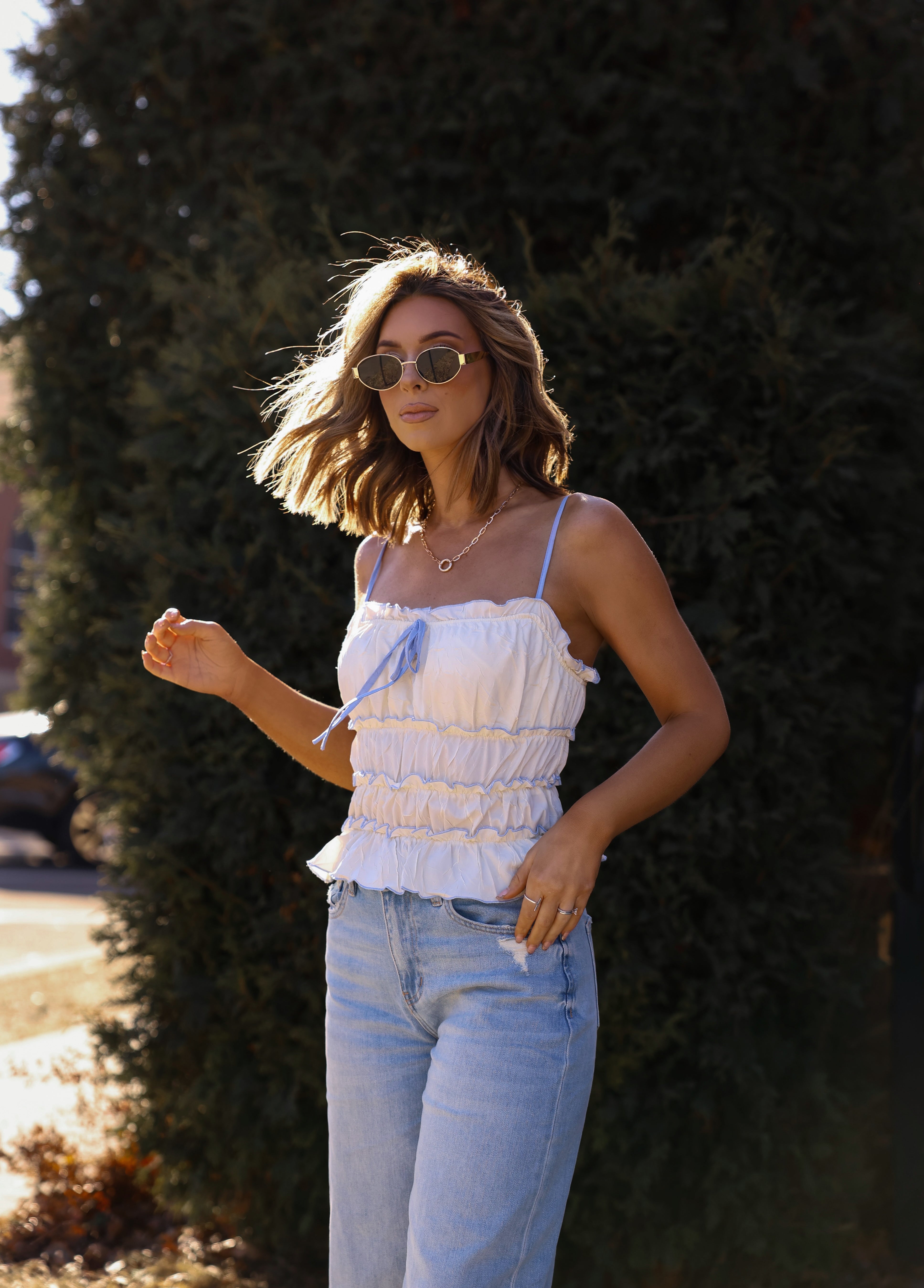 Dainty Days Ruffle Tank