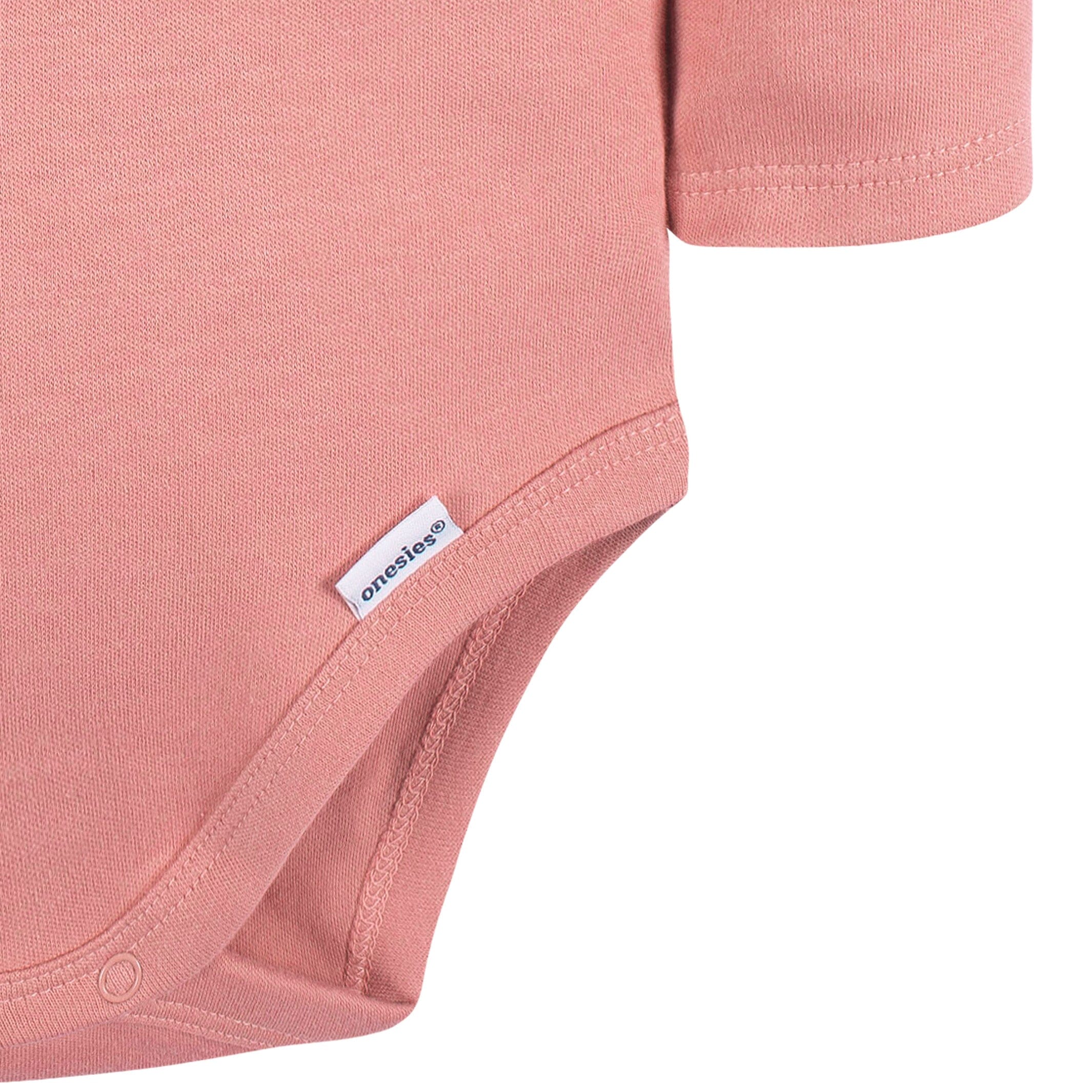 5-Pack Baby Mauve Pink Premium Long Sleeve Onesies Bodysuits