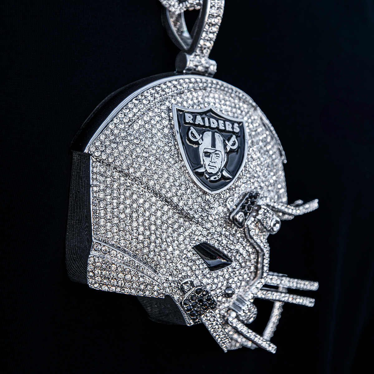 Giant Las Vegas Raiders Official NFL Helmet Pendant