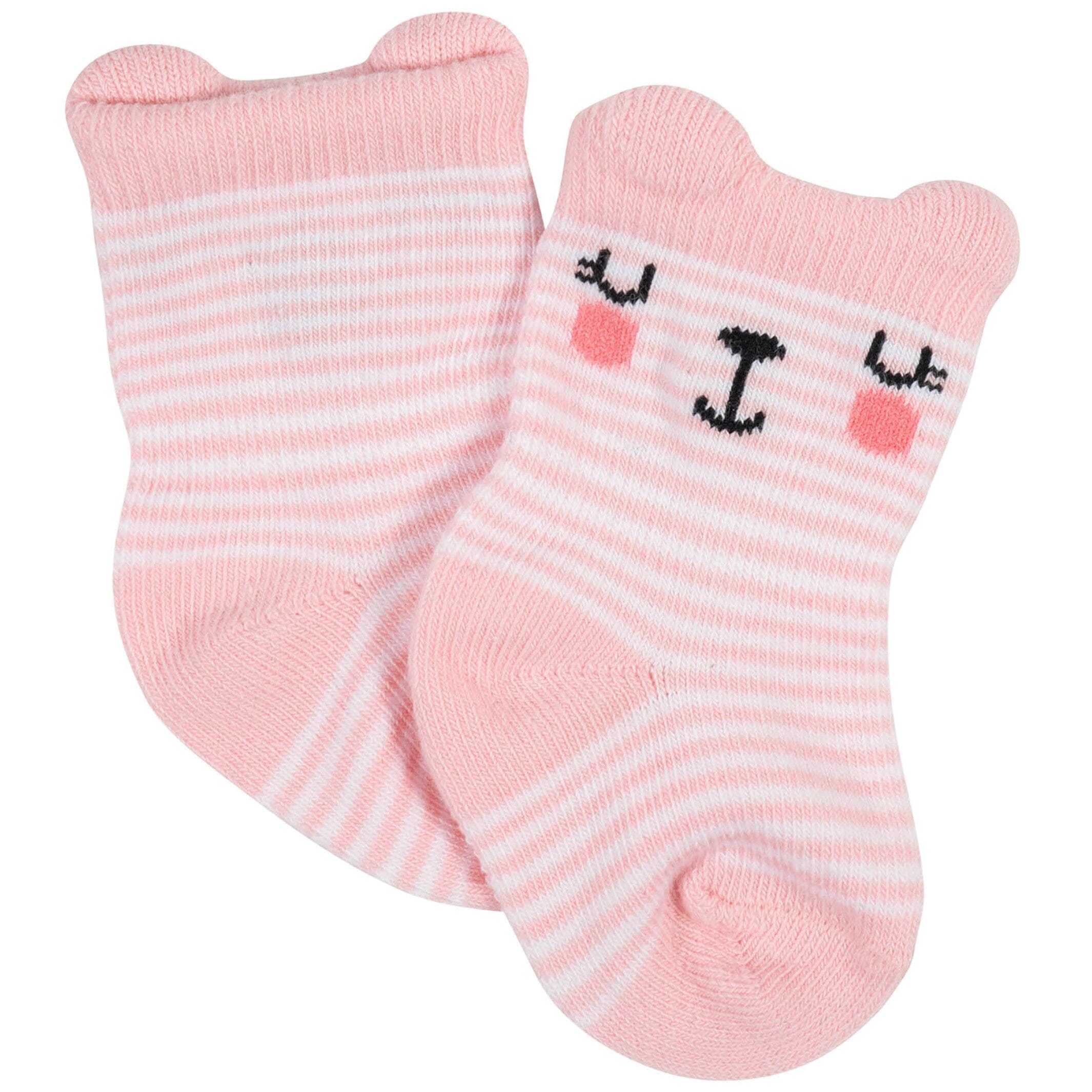 12-Pack Baby Girls Love, Floral, & Fairy Tale Wiggle-Proof Socks