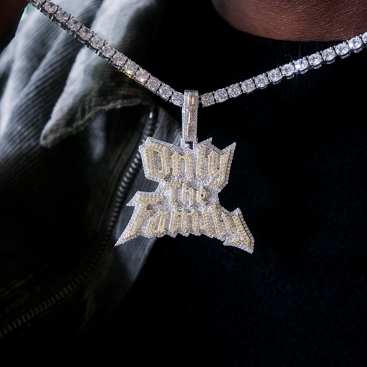 14k Solid Gold Lil Durk Only The Family Pendant