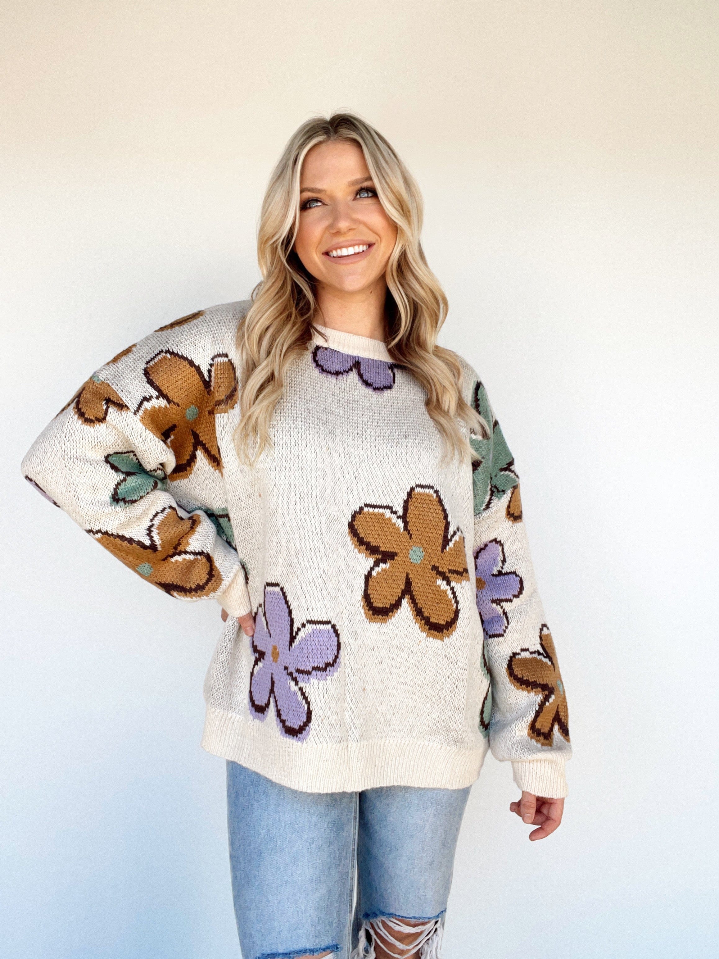 Falling Blossoms Sweater