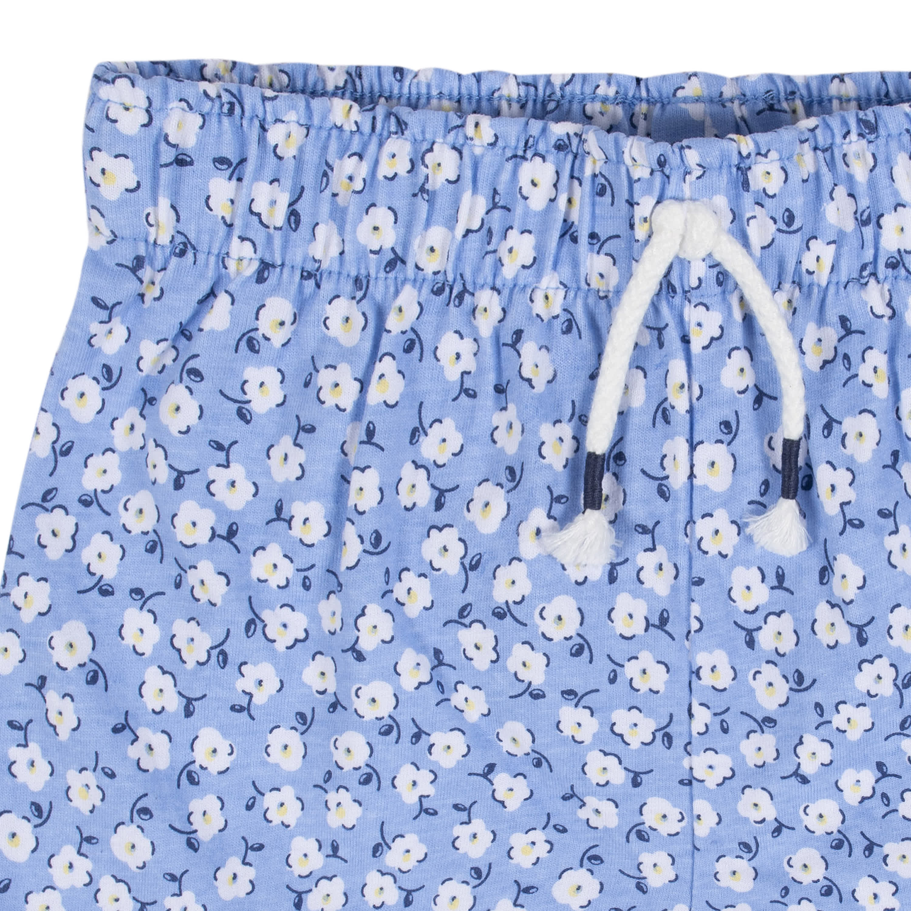 2-Pack Infant & Toddler Girls Blue Floral Pull-On Shorts