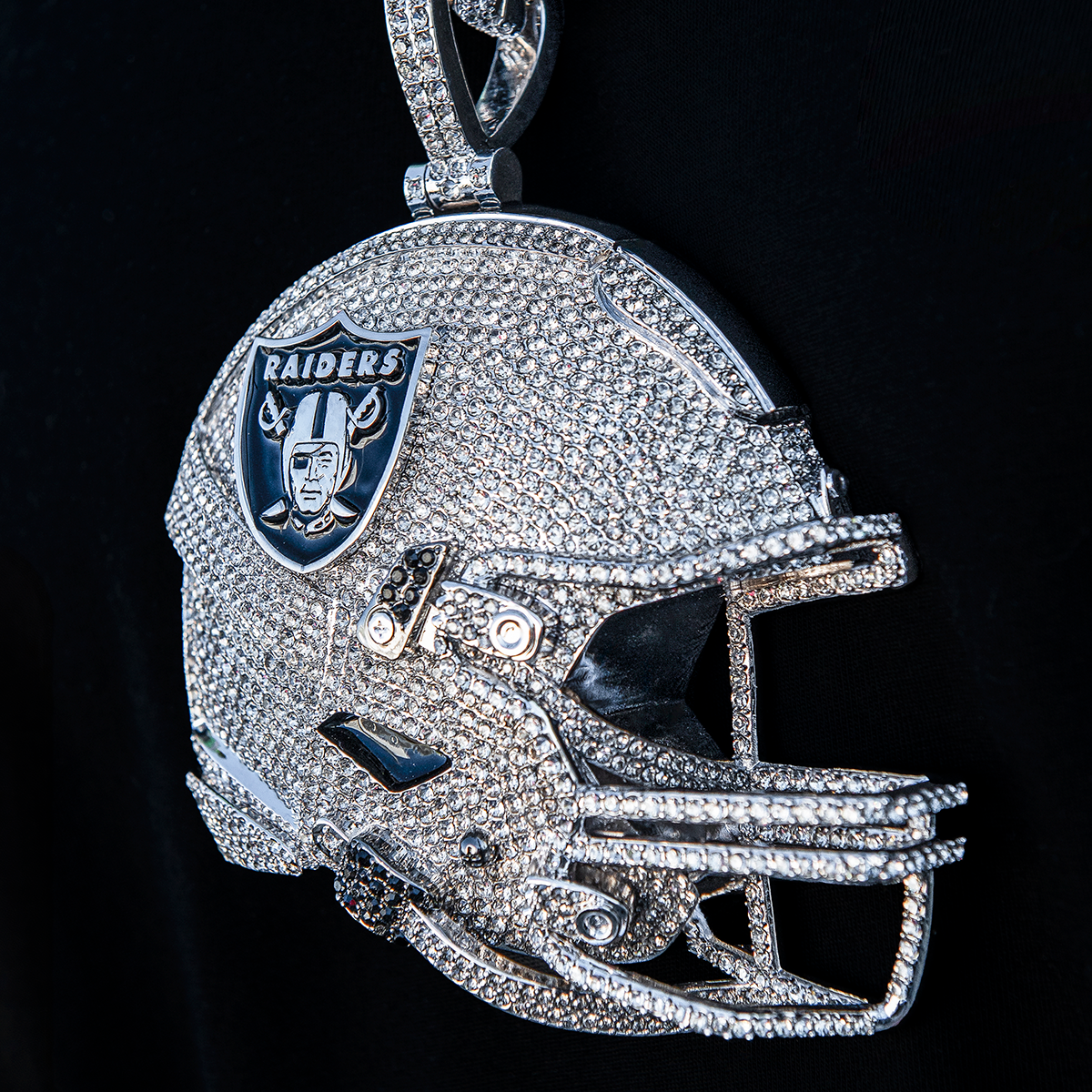 Giant Las Vegas Raiders Official NFL Helmet Pendant