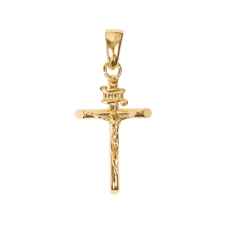 Cross and Coin Set in Yellow Gold