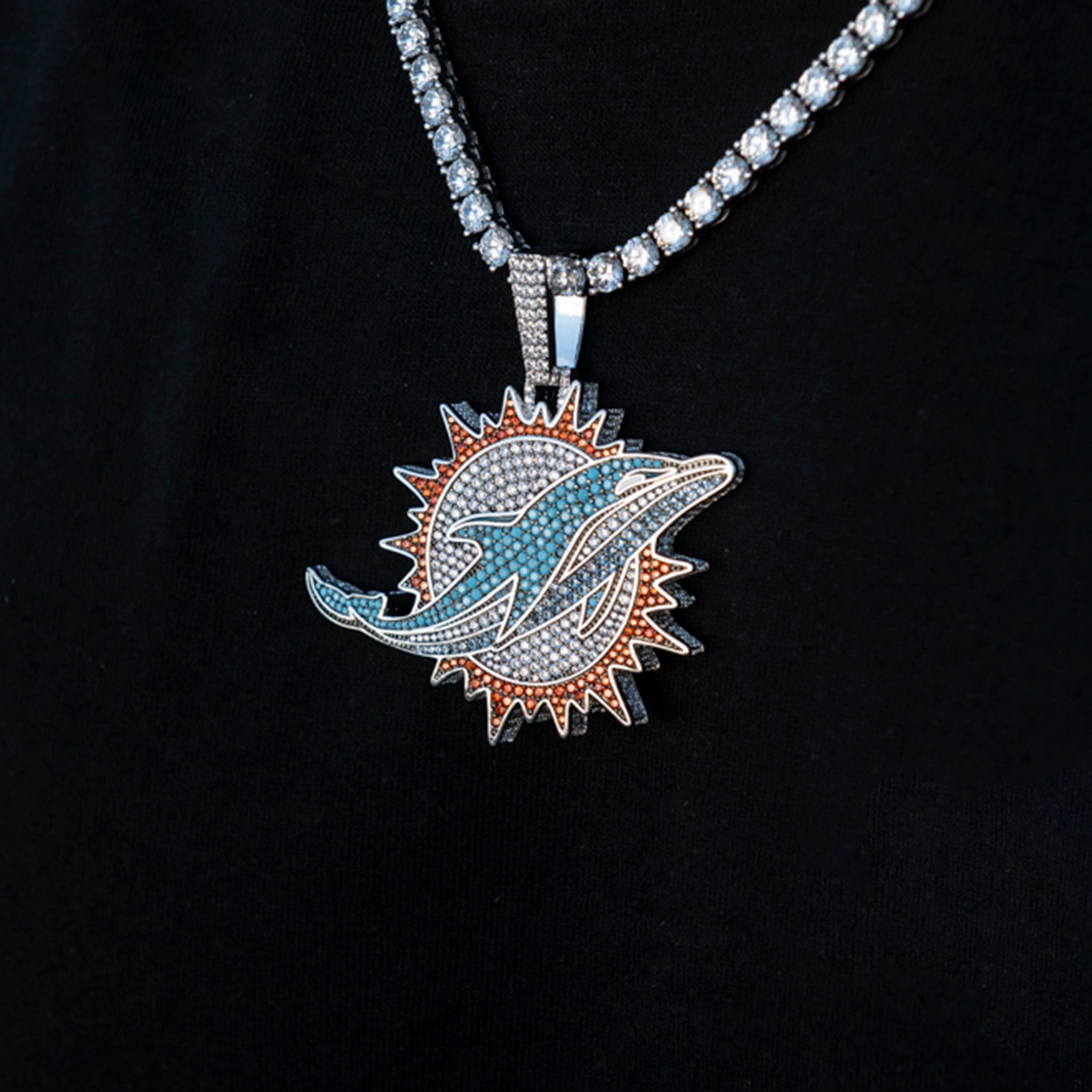 Miami Dolphins Official NFL Large Pendant