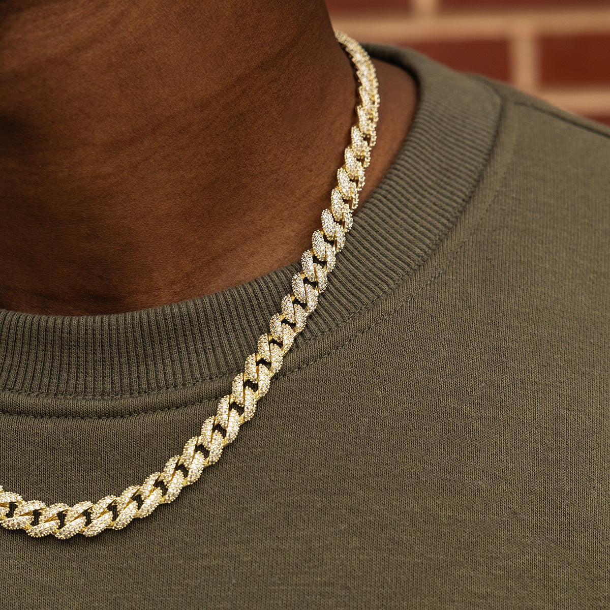 Diamond Cuban Chain in Yellow Gold - 8.5mm